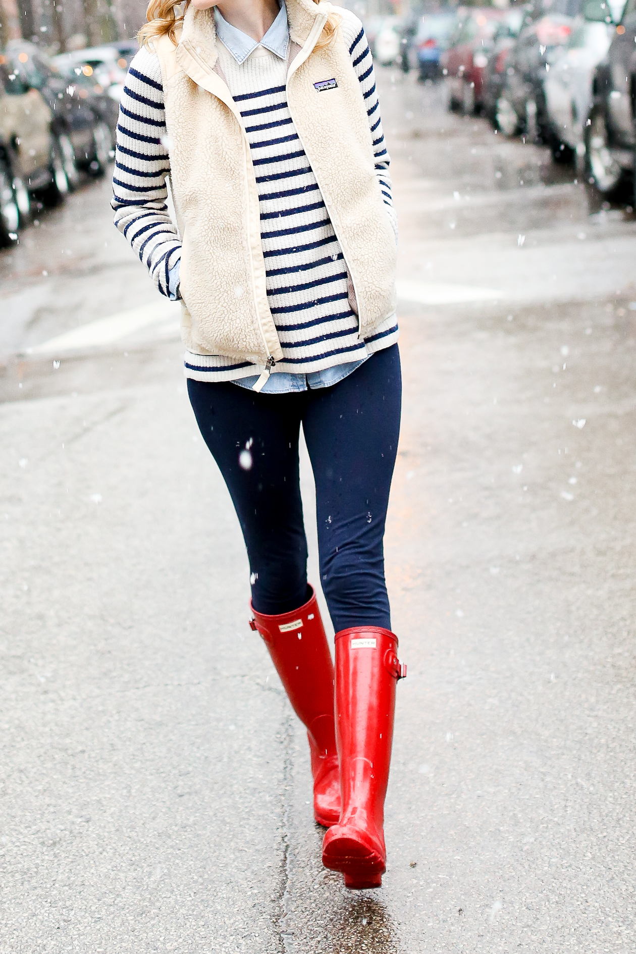 girls red hunter boots