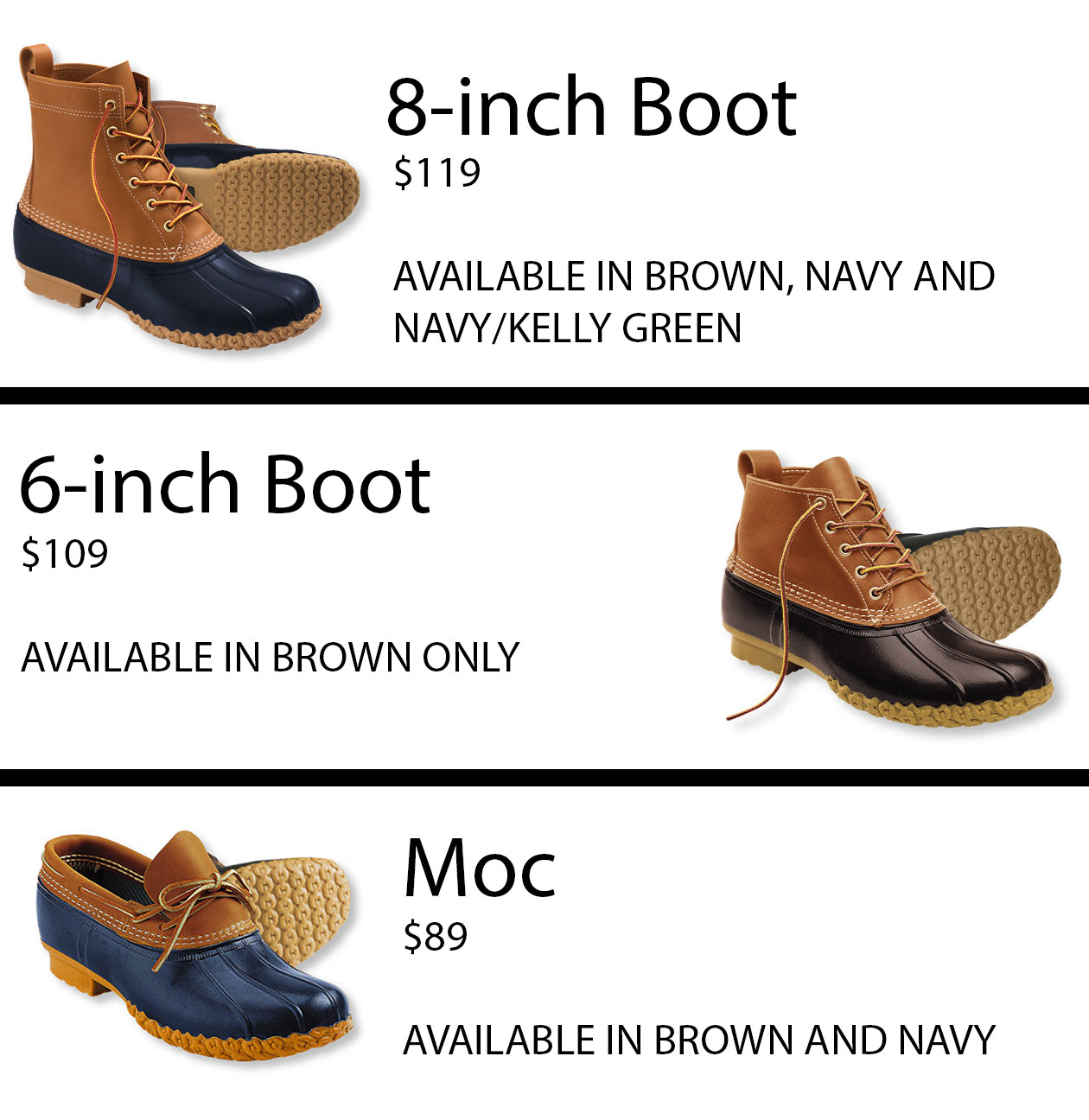 men's 6 inch duck boots