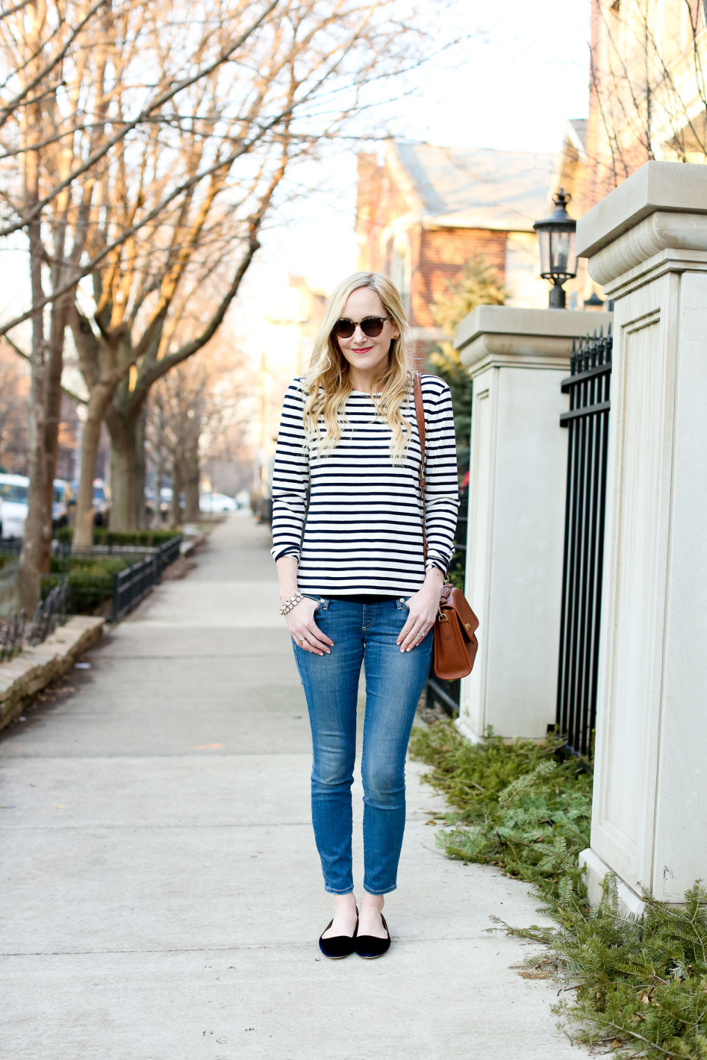 Stripes bow top
