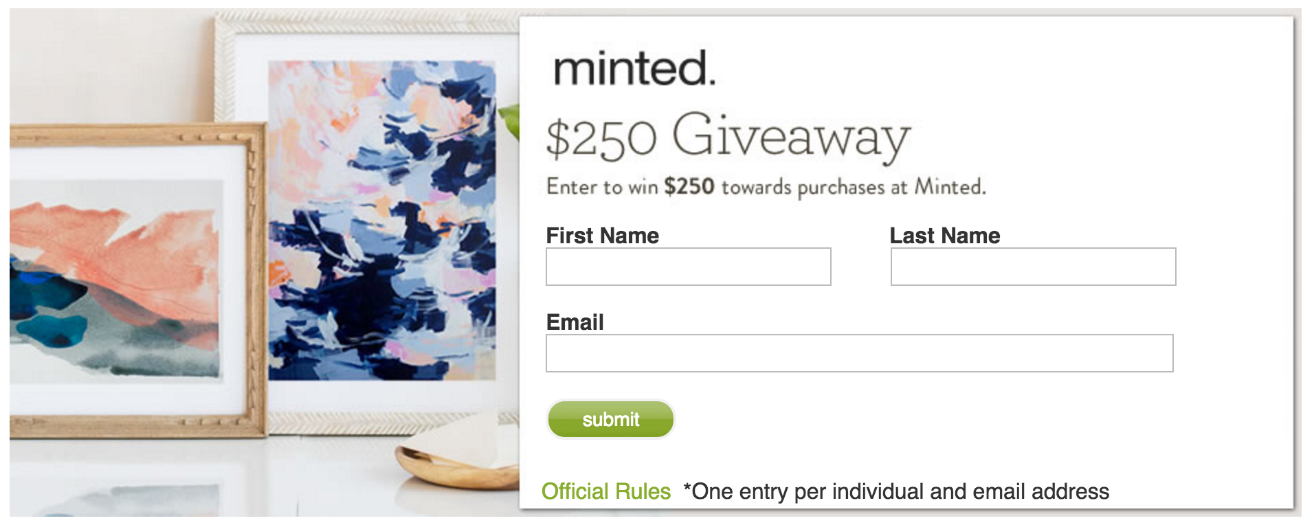 Kelly in the city minted giveaway