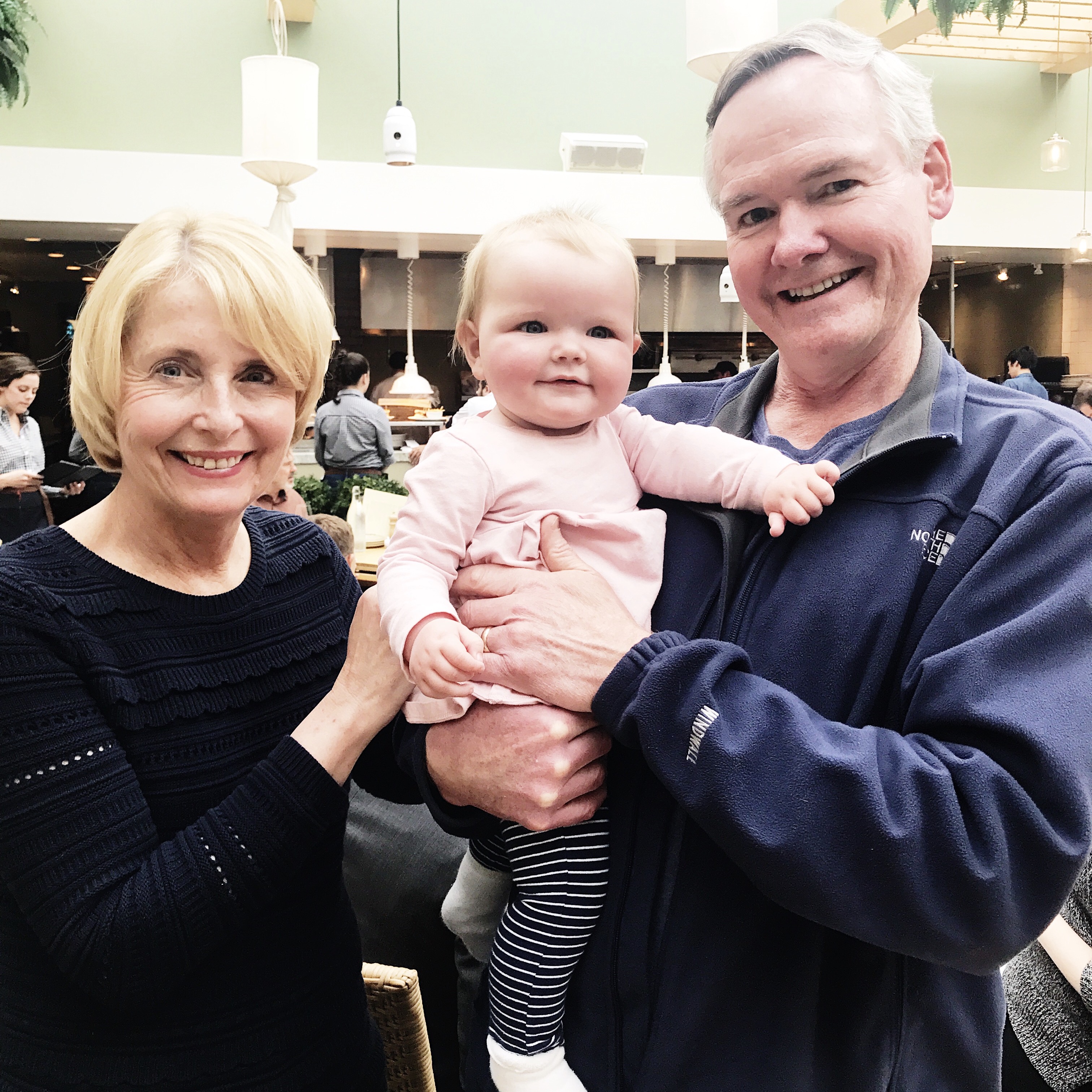 Mom, Dad and Emma at Summer House yesterday.