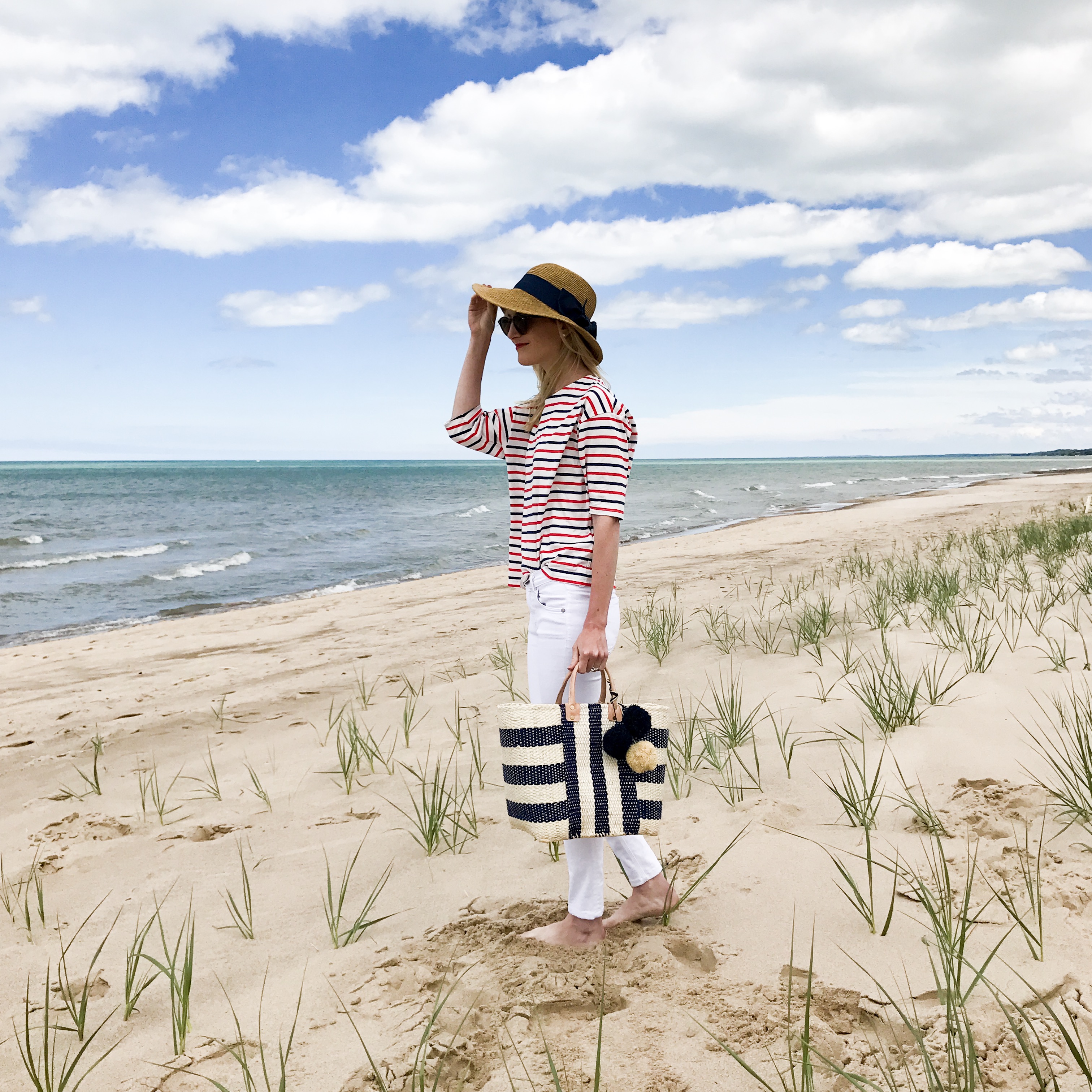  Red & White Striped Top