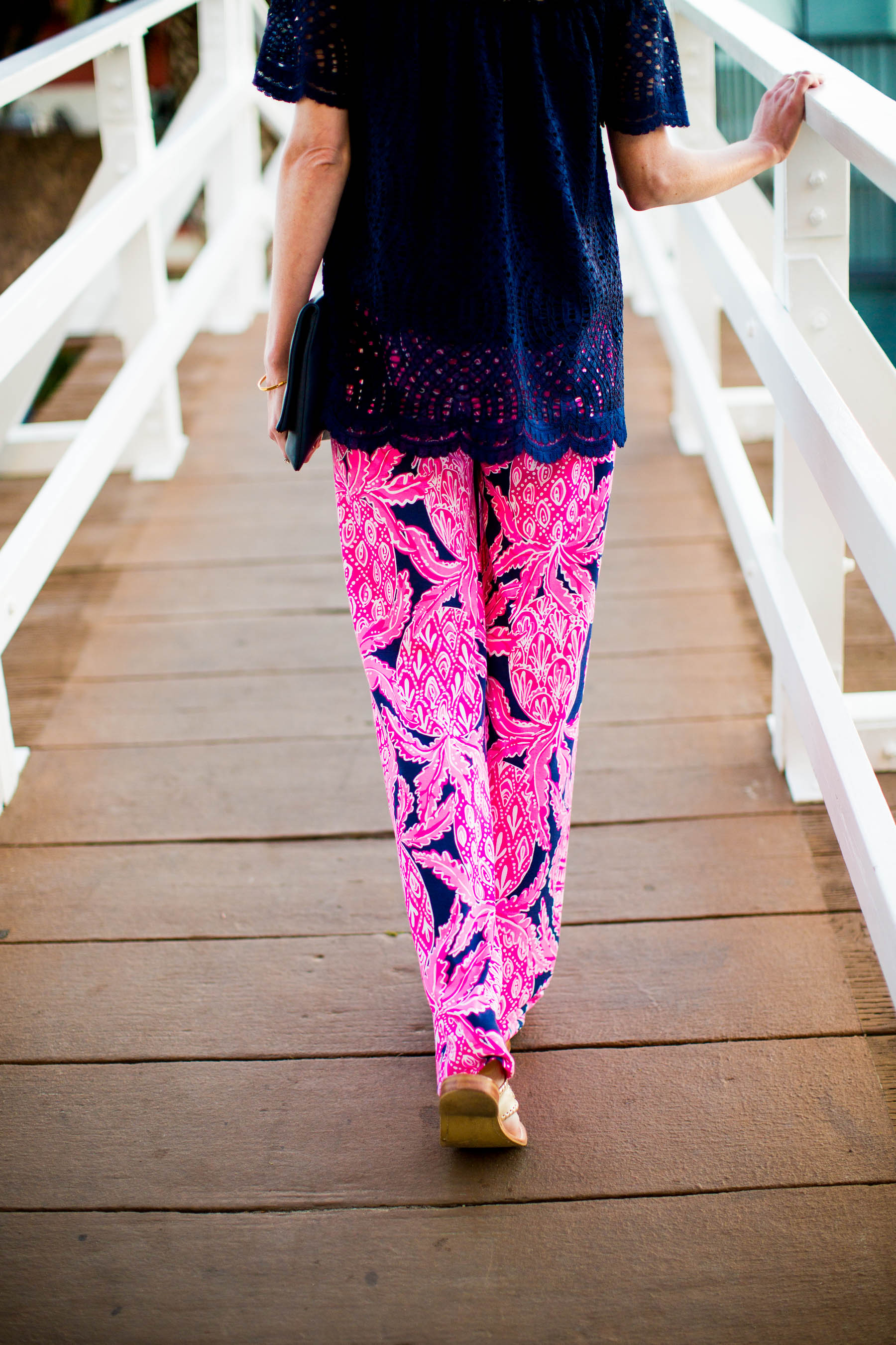 Lilly Pulitzer Pants and Off-the-Shoulder Top