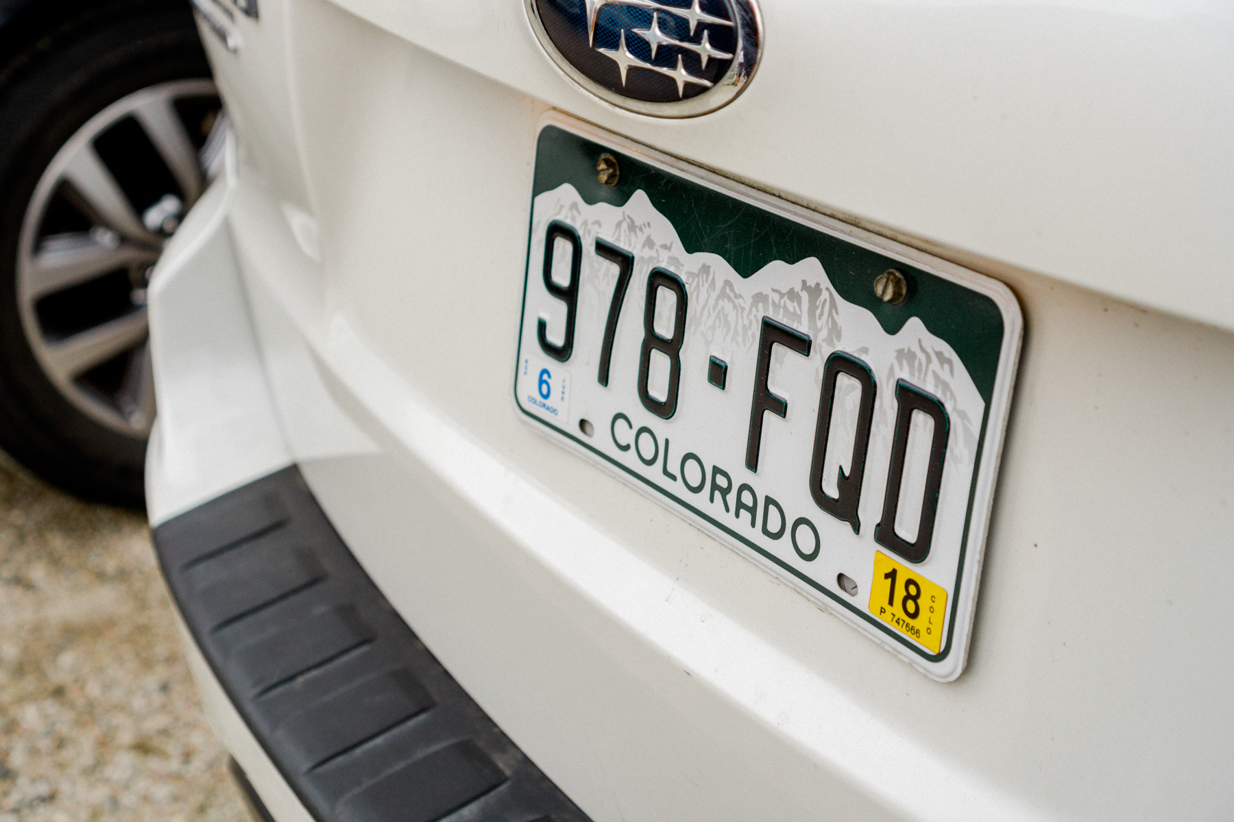 Colorado License plate