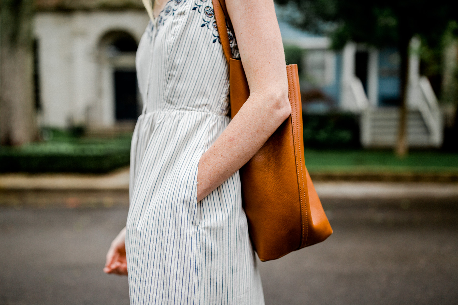 Heather Embroidered Stripe Dress MADEWELL