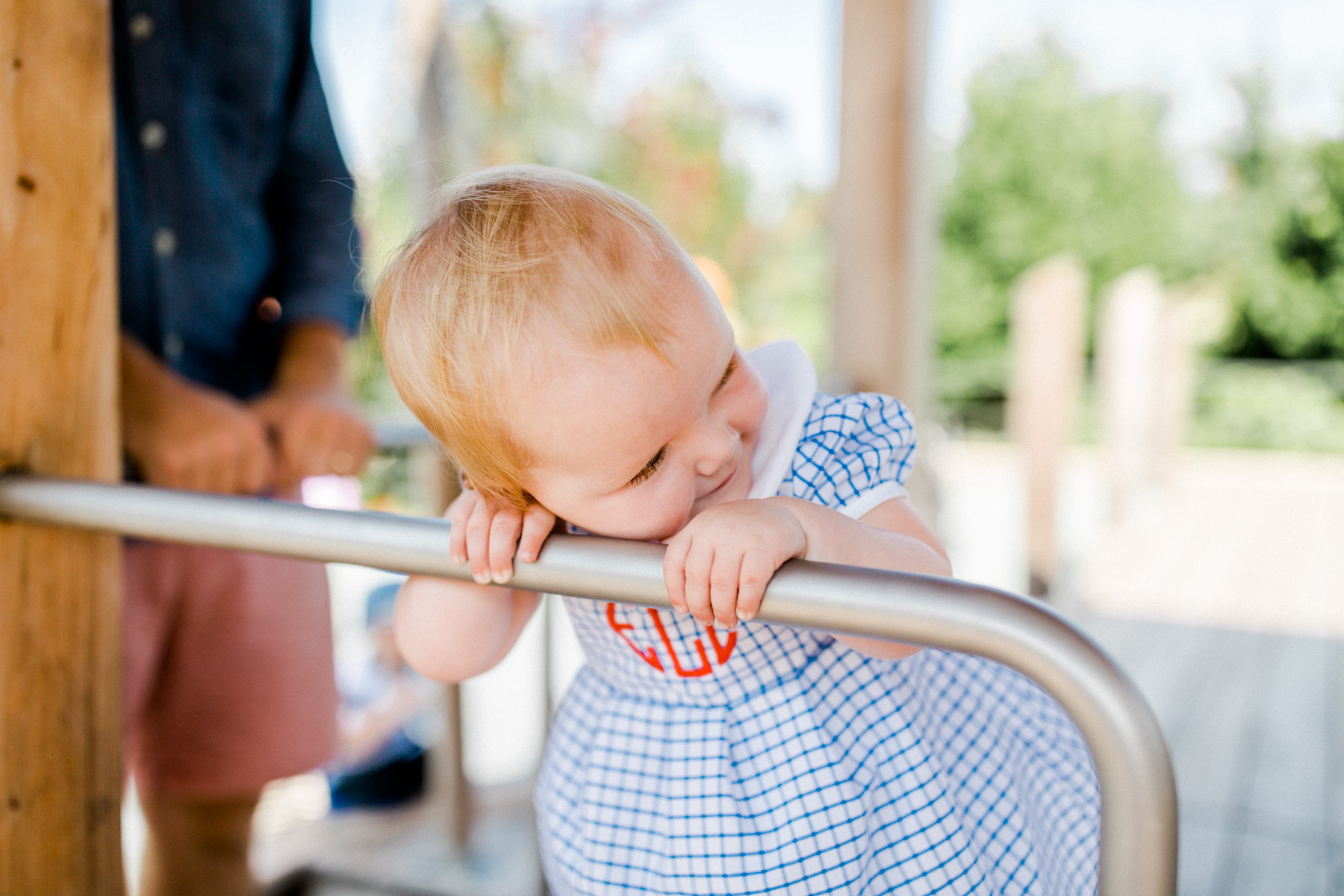 Baby playing at the park