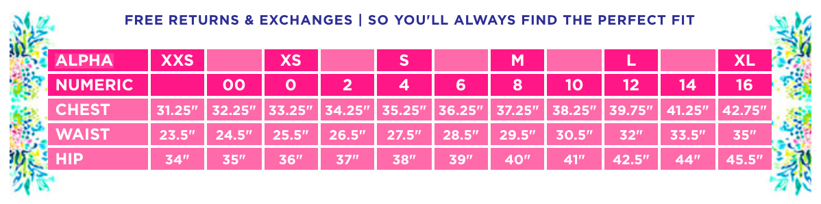 Lilly Pulitzer Children S Size Chart