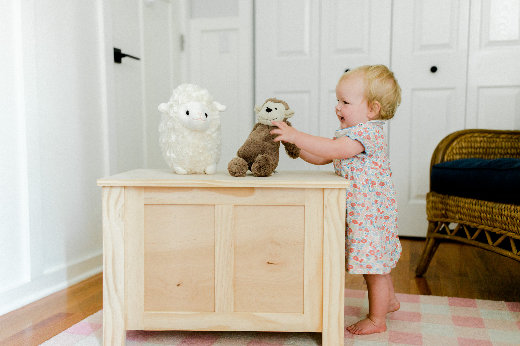 monogrammed toy chest