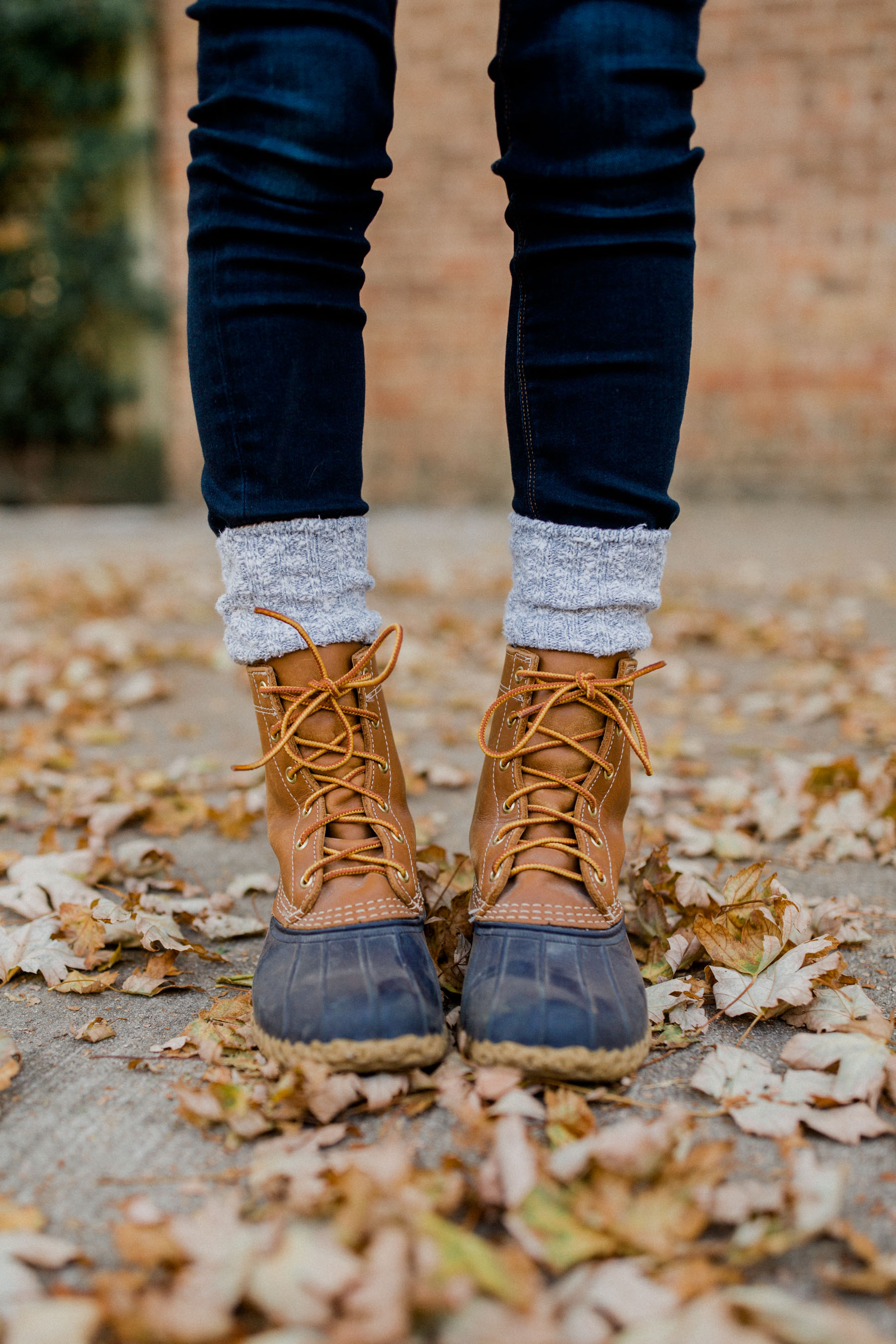 jeans and bean boots