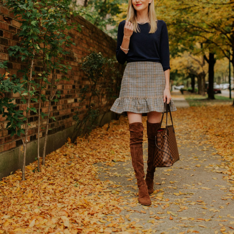 The Perfect Pearls & Houndstooth Skirt