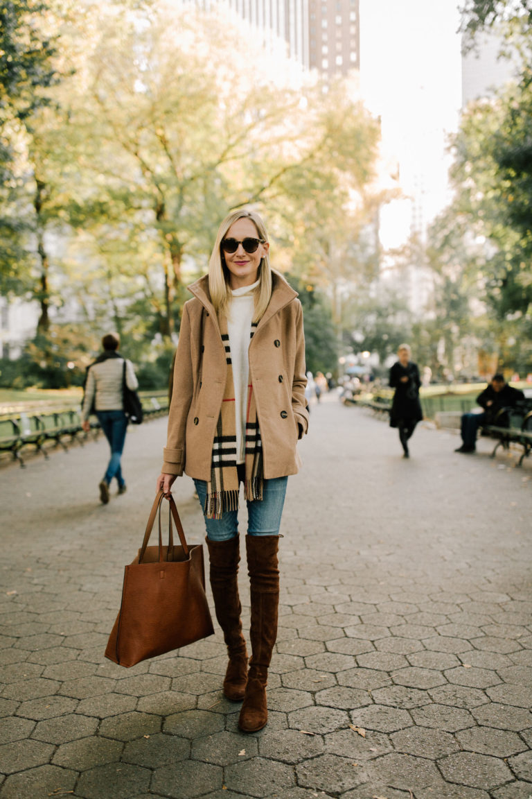 $38 Camel Peacoat for Fall - Chicago Fashion Blogger Kelly ...