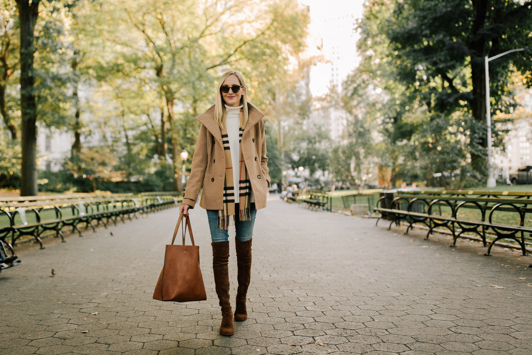 38 Camel Peacoat for Fall Chicago Fashion Blogger Kelly in the City