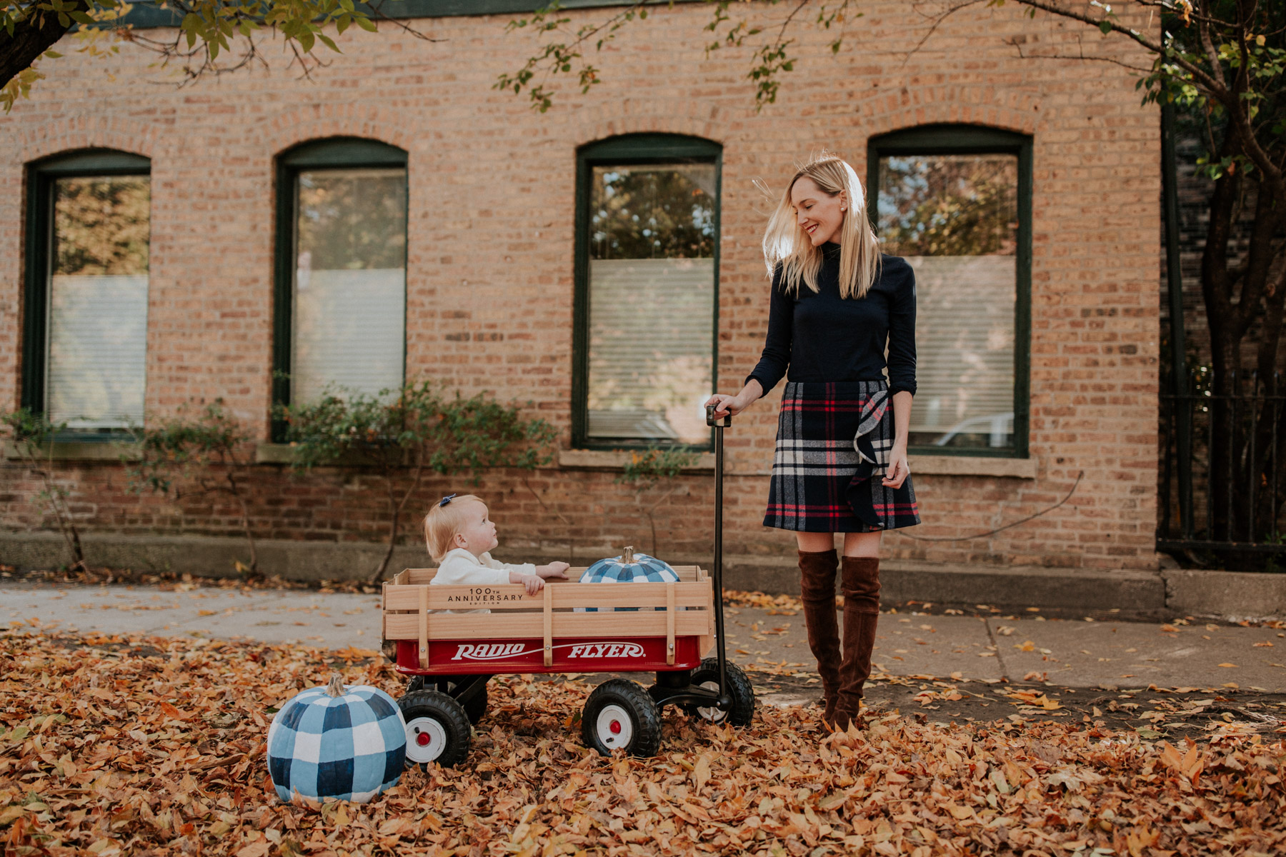 gingham pumpkins 