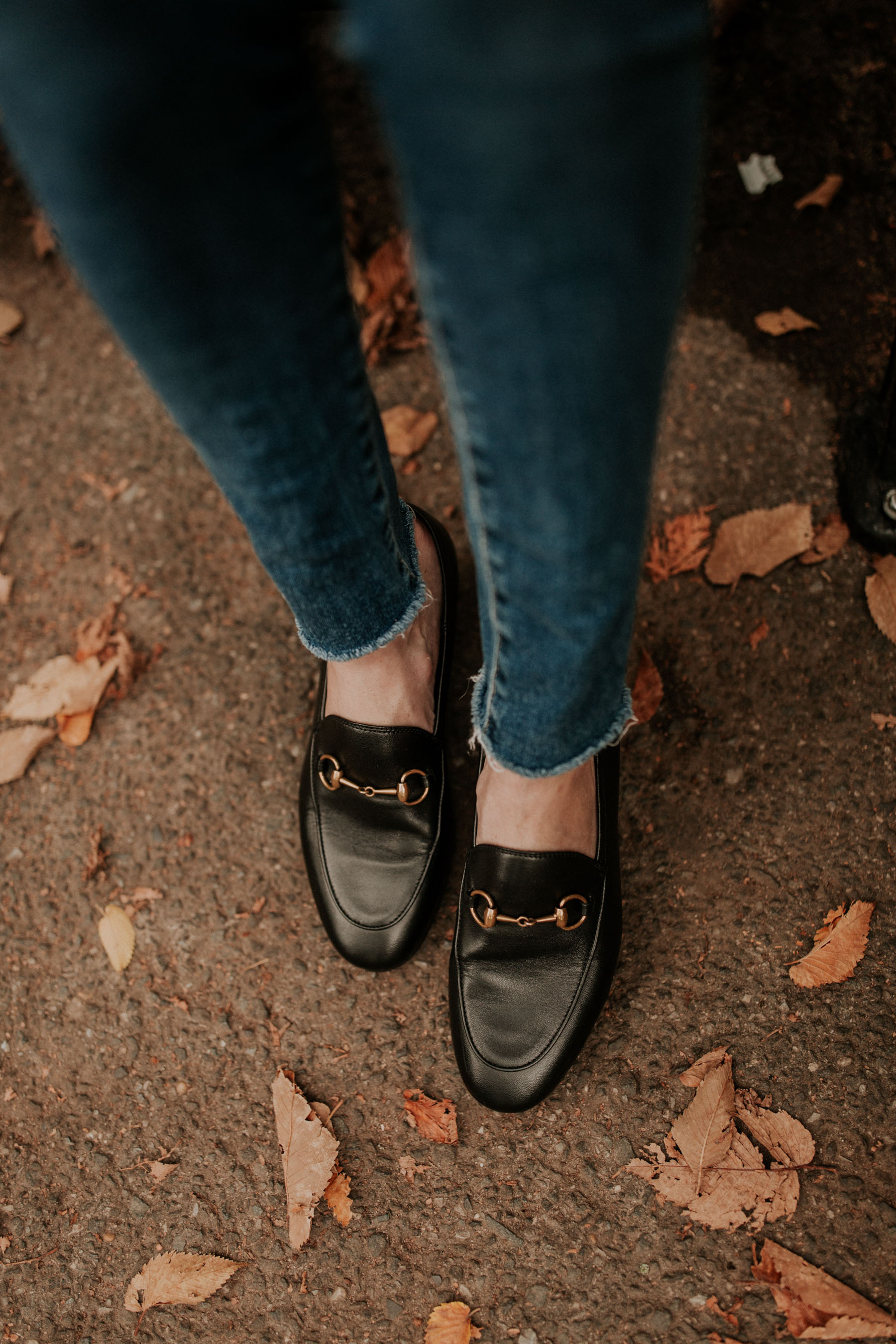 gucci loafers on feet