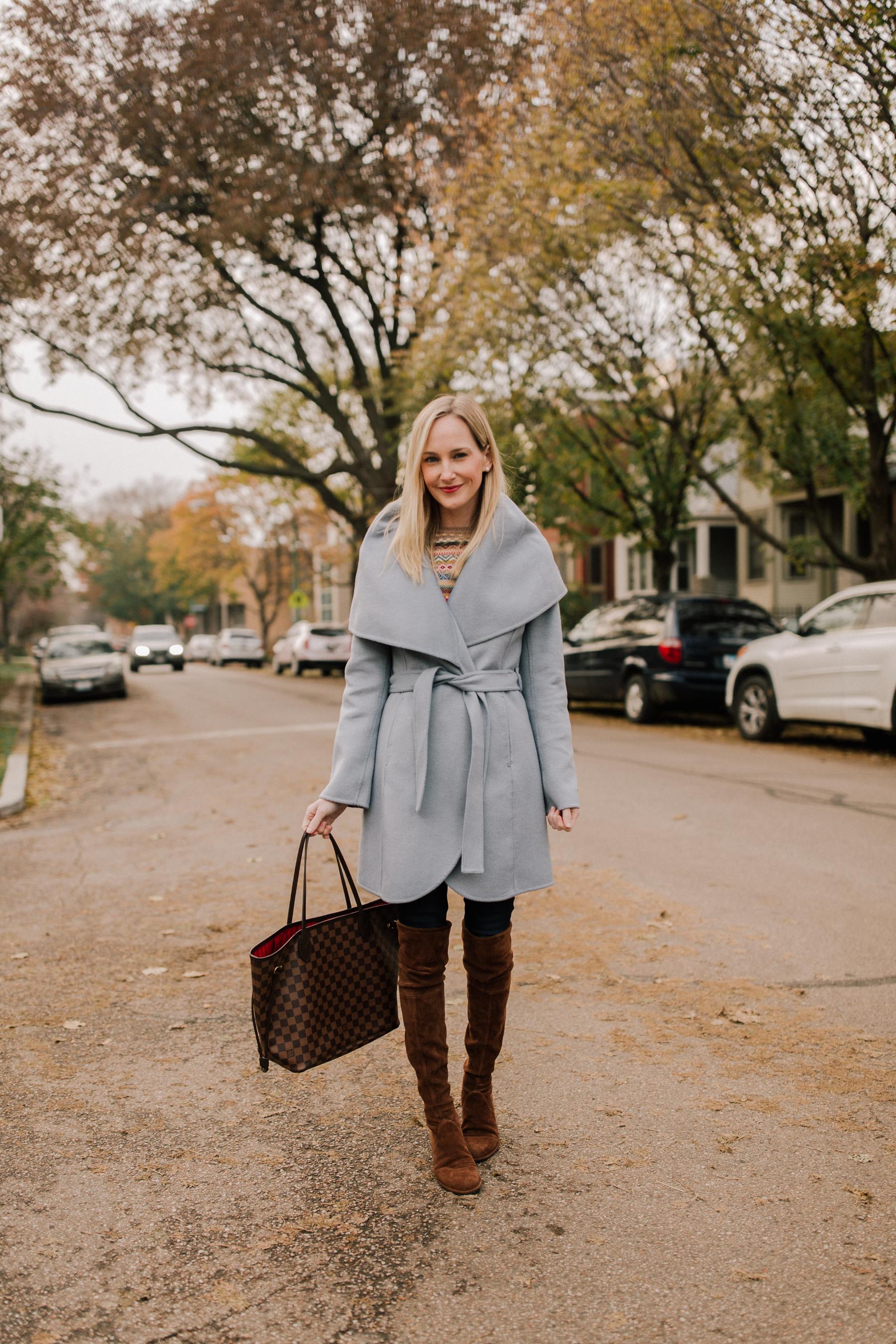 Blue Wrap Coat