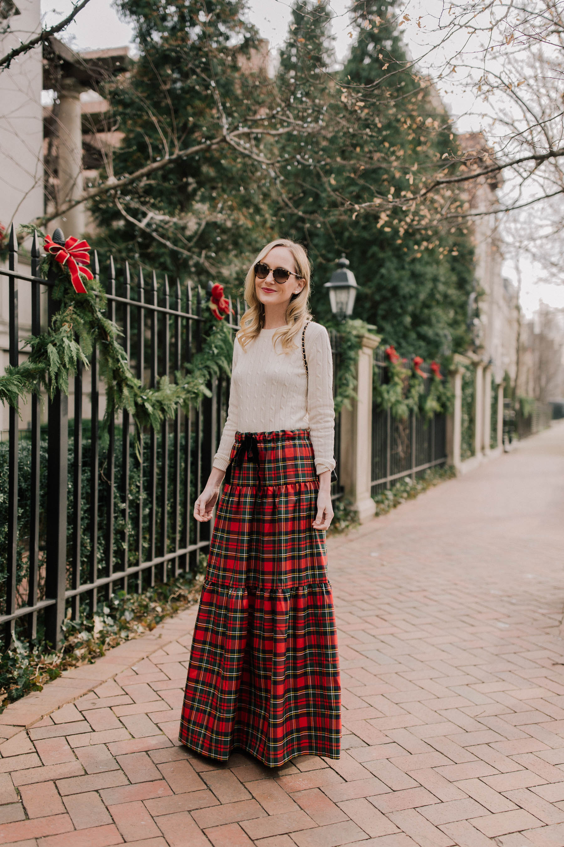 Checkered 2025 maxi skirt