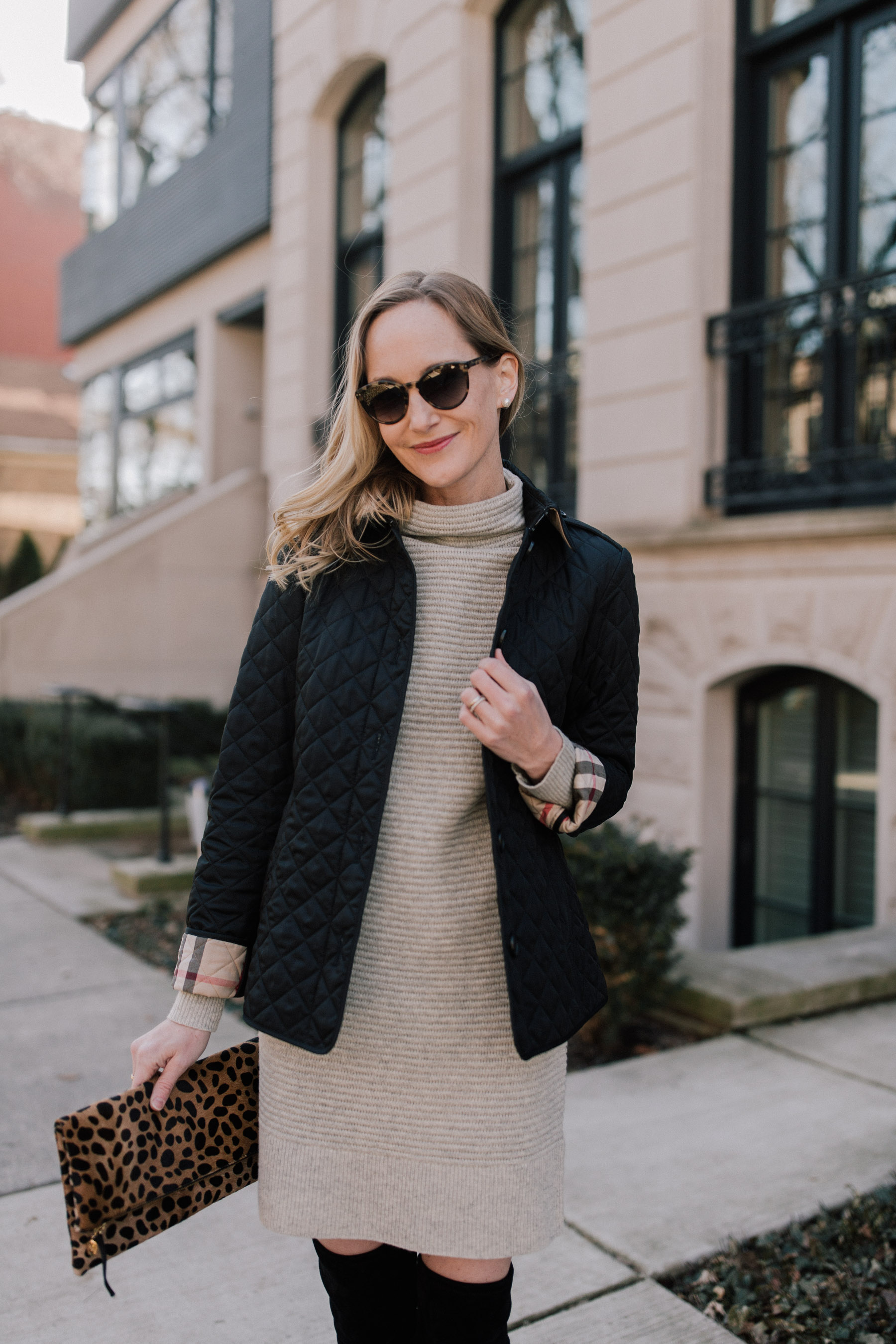 How To Wear A Sweater Over A Dress - Kelly in the City