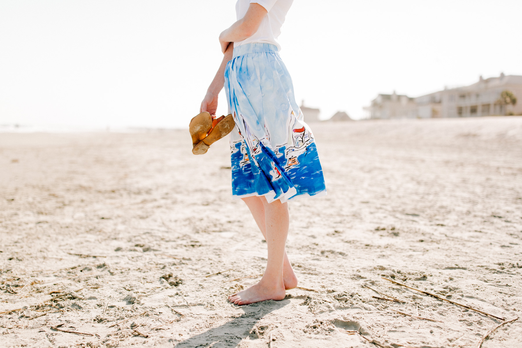 Isle of Palms - Kelly in the City wearing Equestrian Print Regatta Skirt