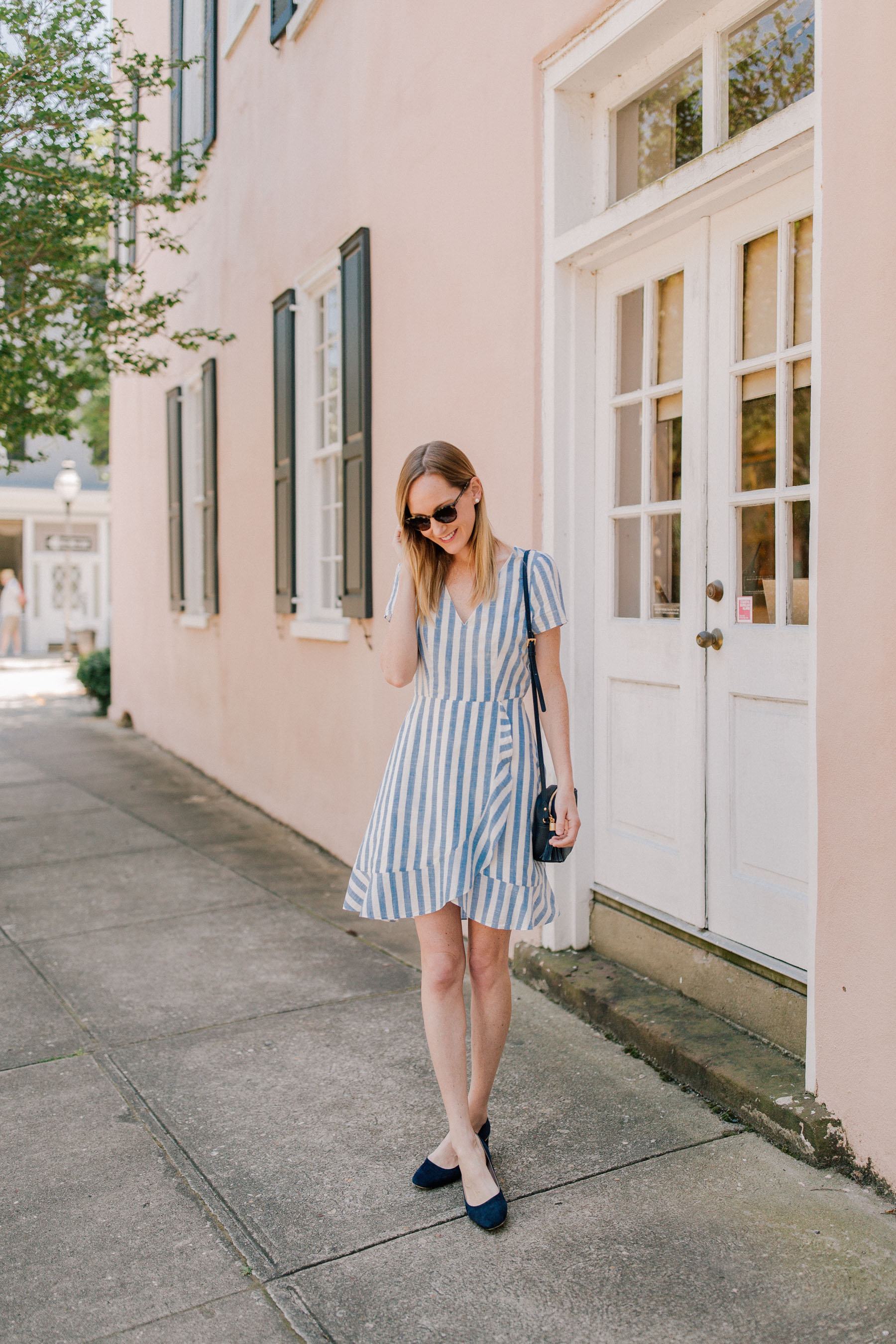 J crew faux store wrap dress