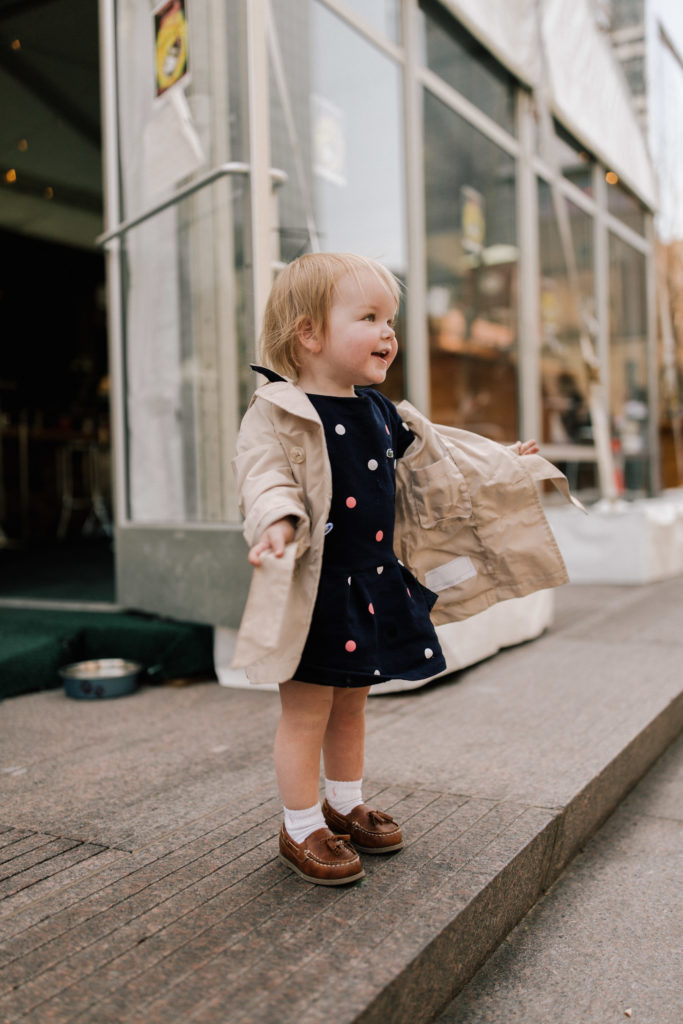 Toddler Trench Coat: Emma Larkin Wearing A Trench Coat