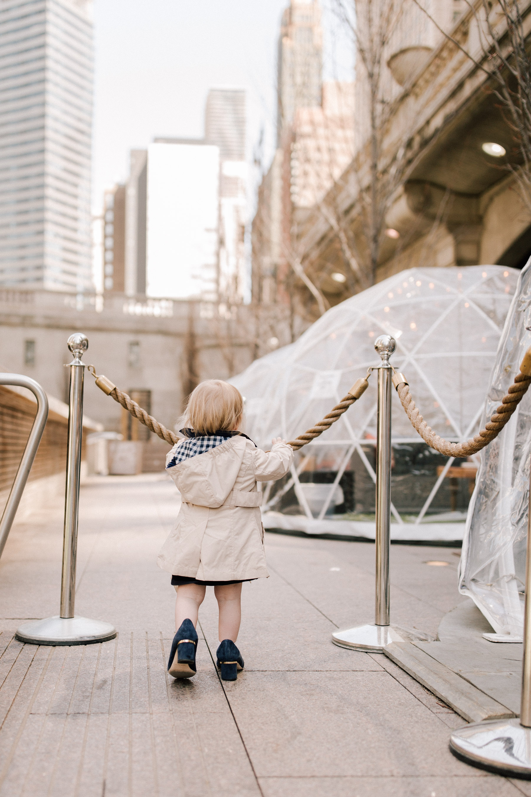 Toddler in a Trench Coat