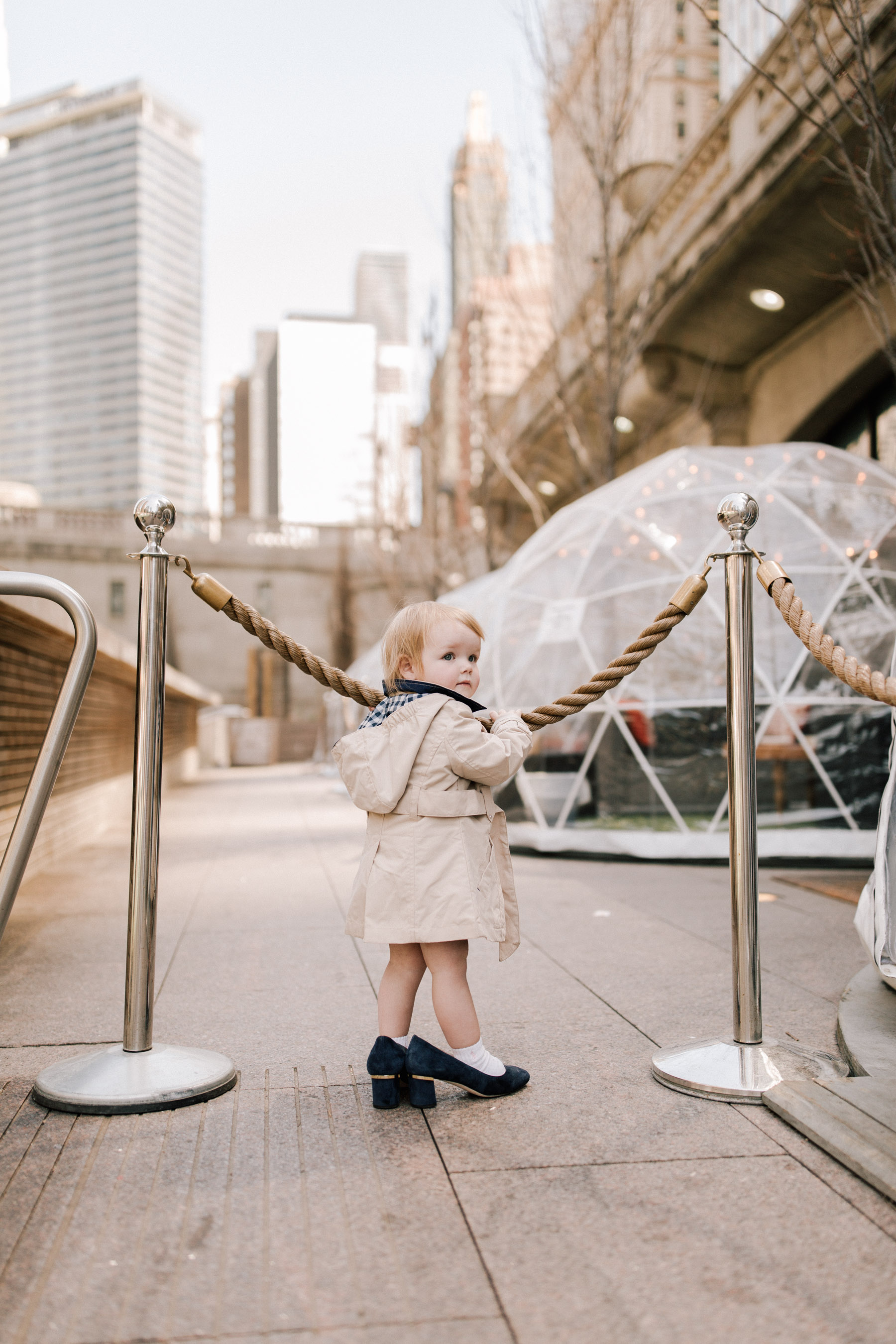 Toddler in a Trench Coat