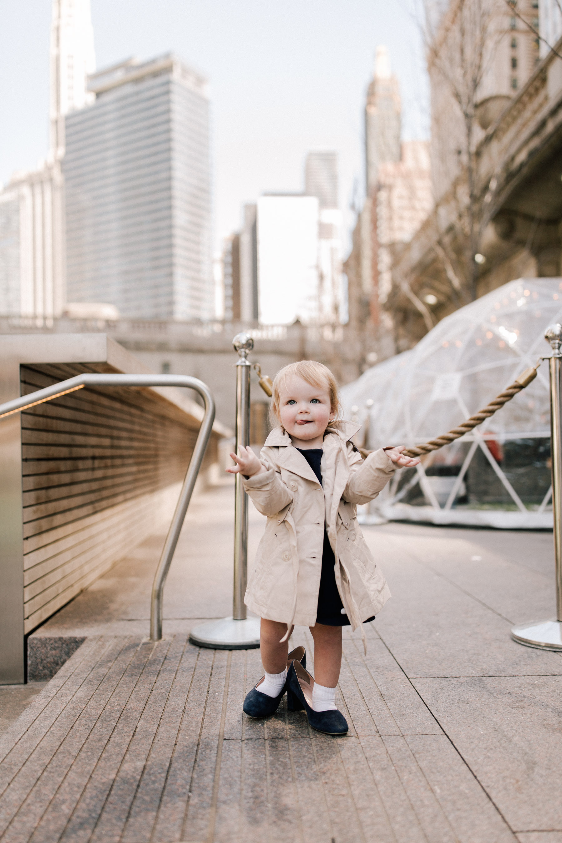 Toddler in a Trench Coat