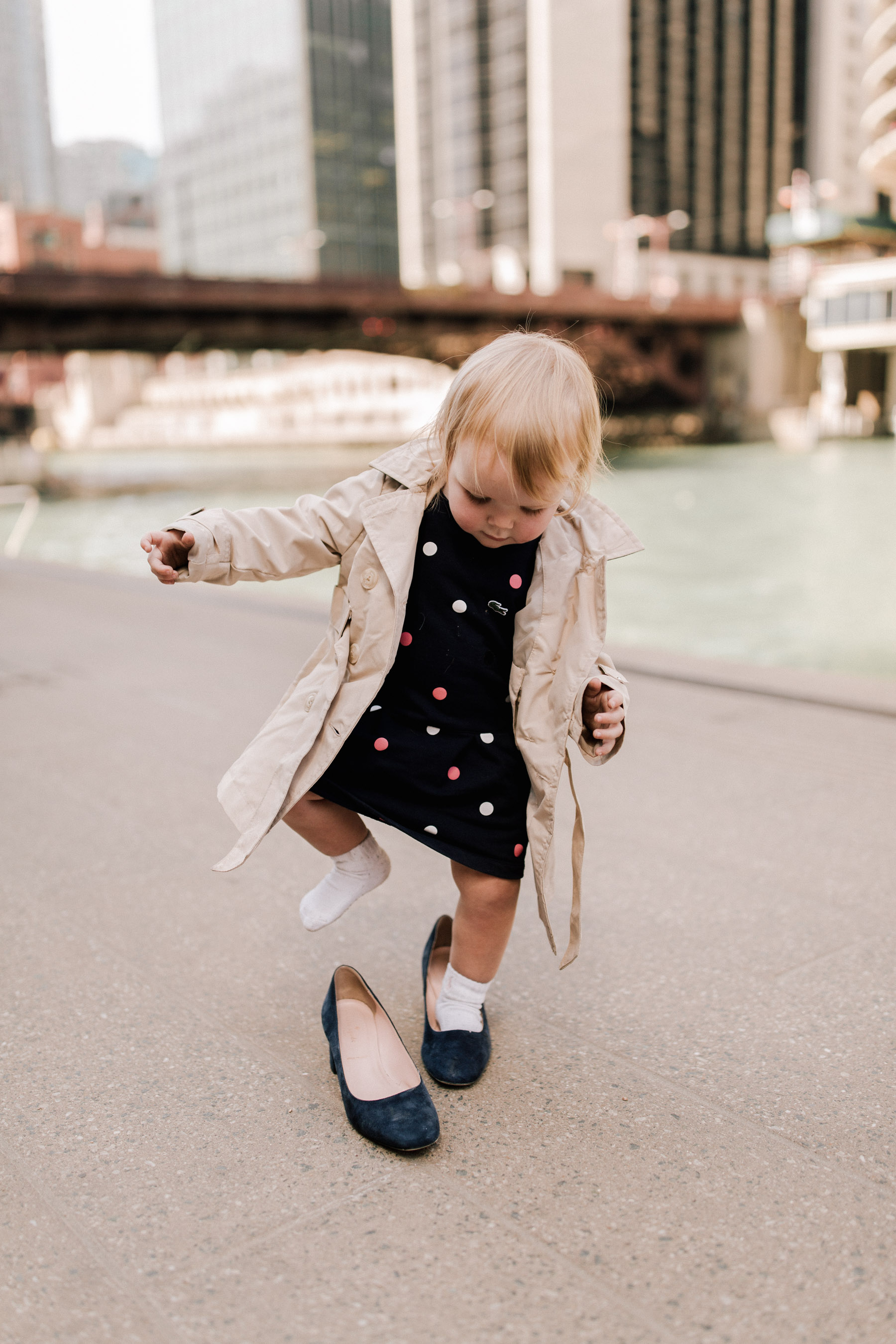 Toddler in a Trench Coat