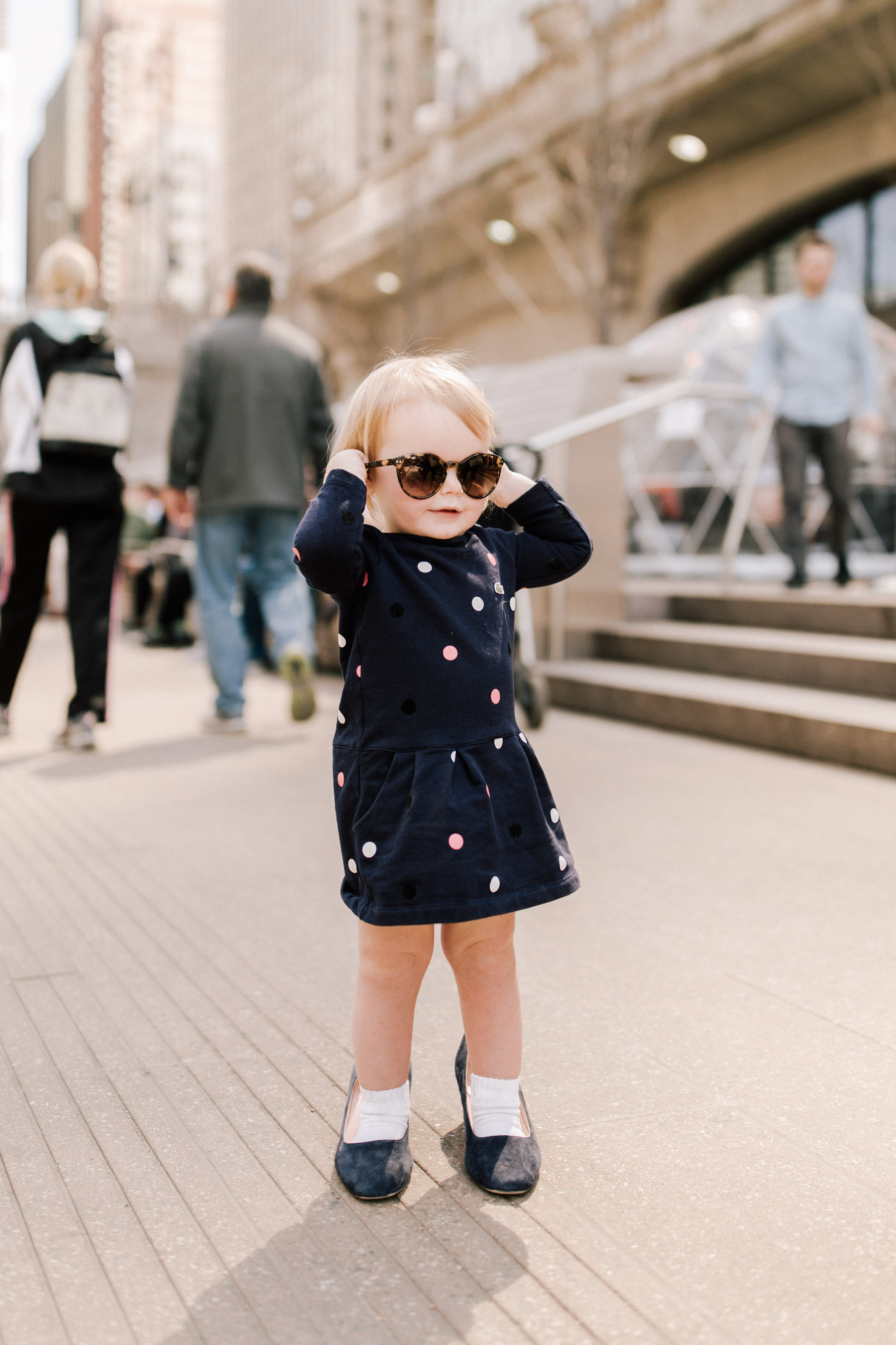 Polka dot dress for Emma