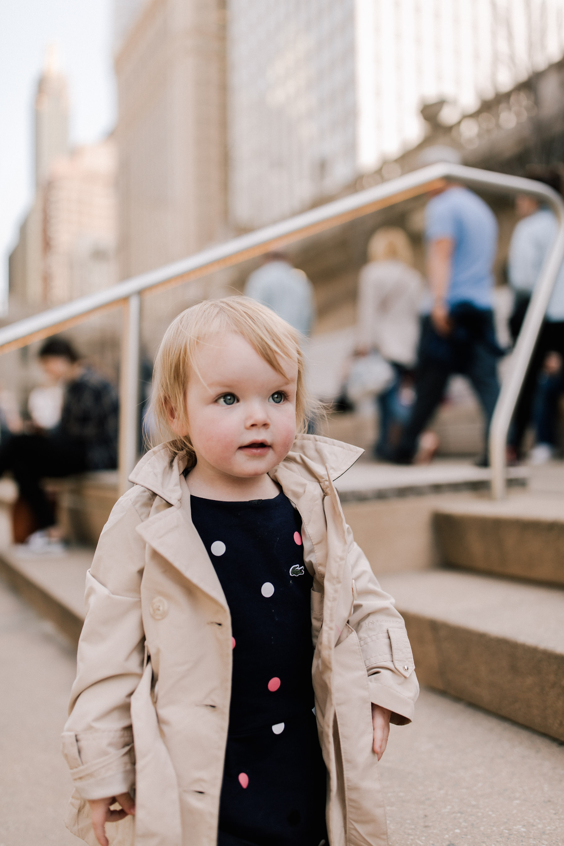 Toddler in a Trench Coat