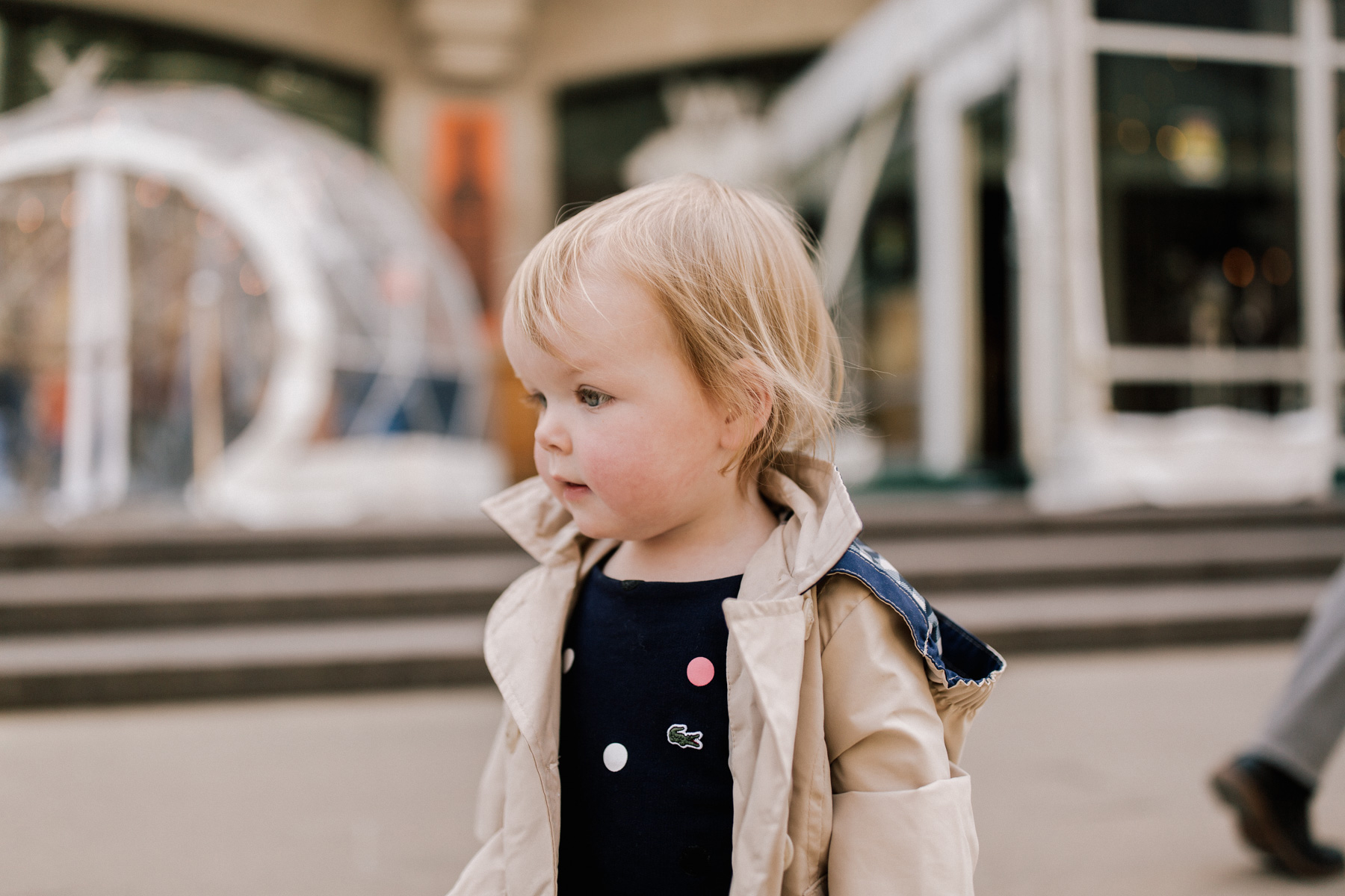 Toddler in a Trench Coat