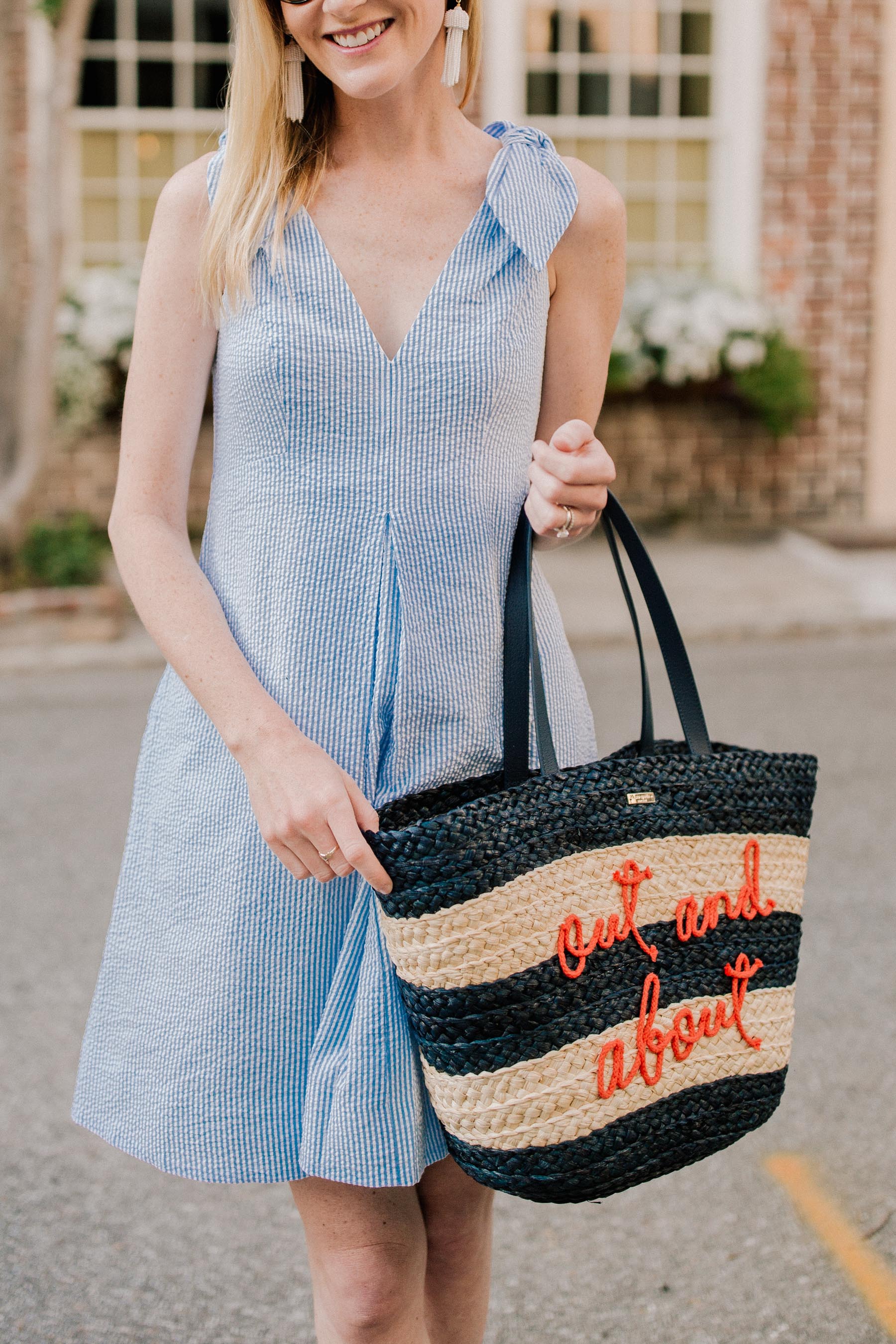 Out and about straw bag