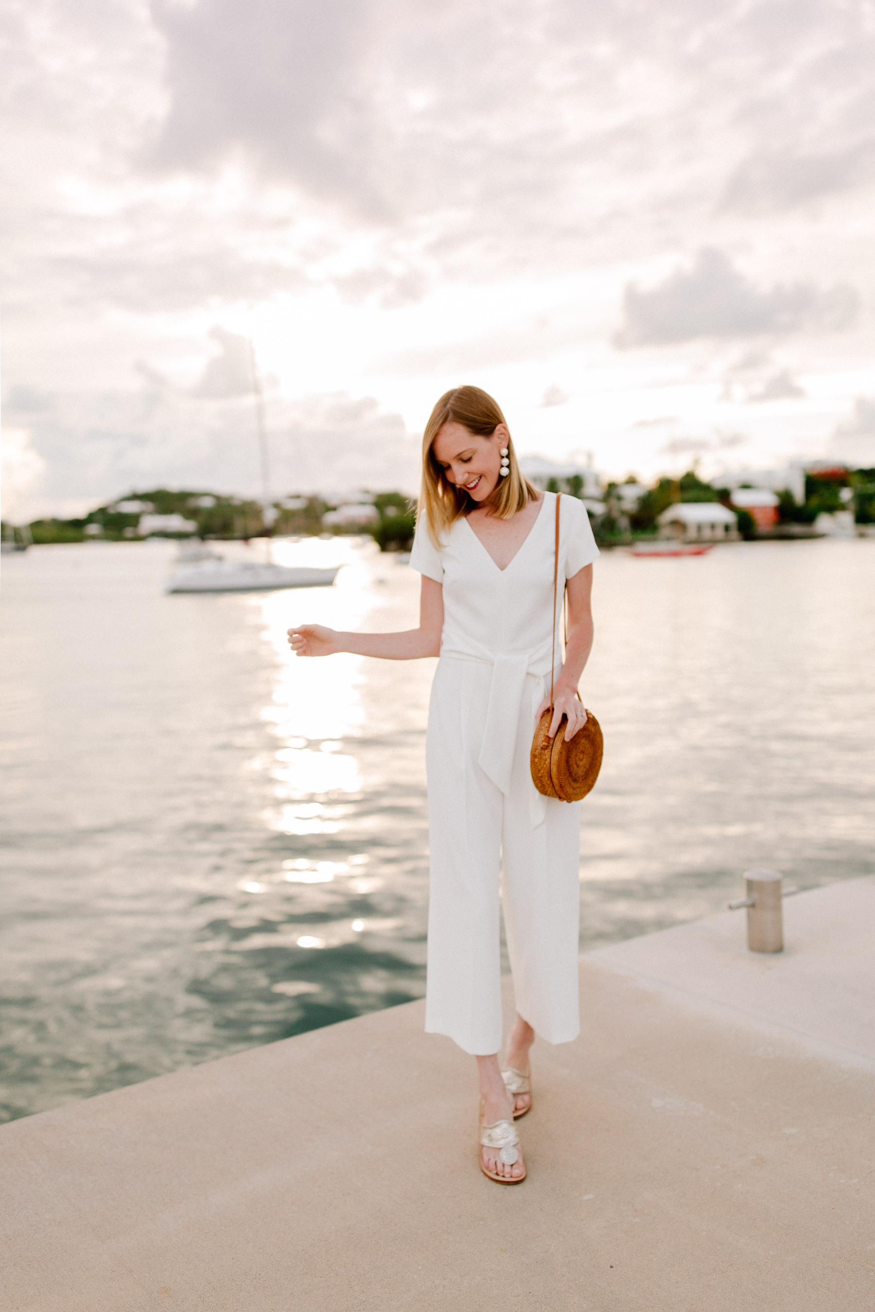 club monaco white romper