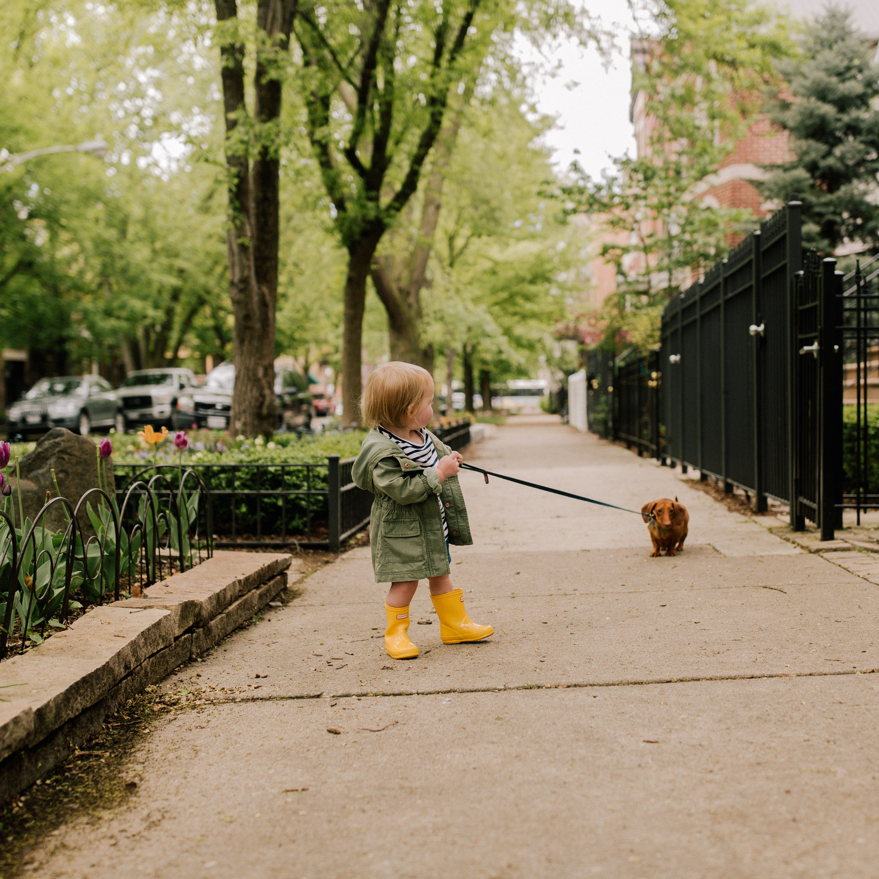 Noodle and Emma - Hunter Boots Toddler - Kelly in the City