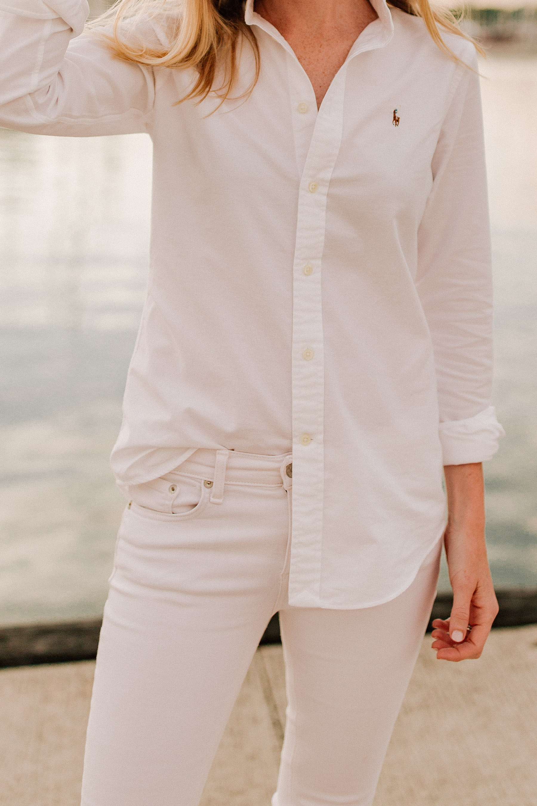 / Knit Cotton Oxford Shirt /  - Kelly in the city