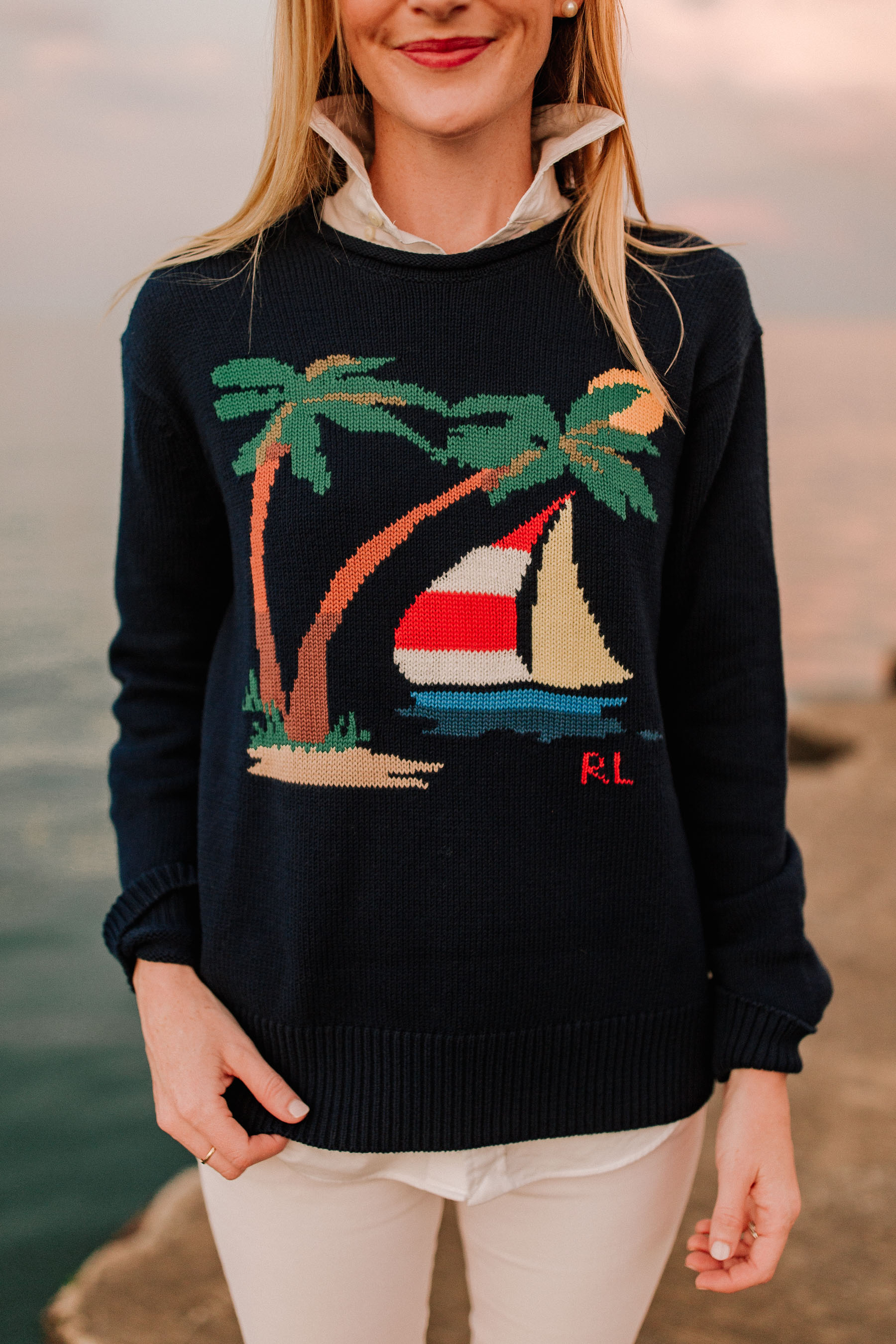 Boat Cotton Rollneck Sweatert - Kelly in the city