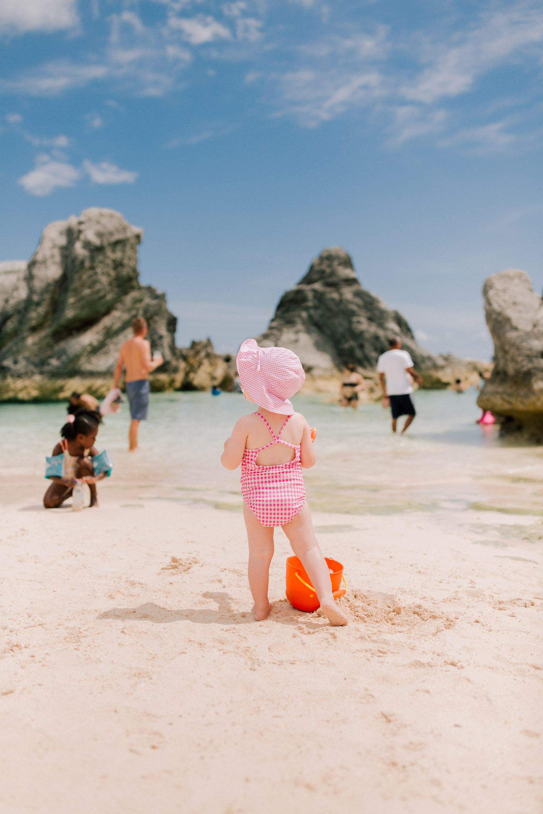 Girls' one-piece swimsuit in gingham J.Crew