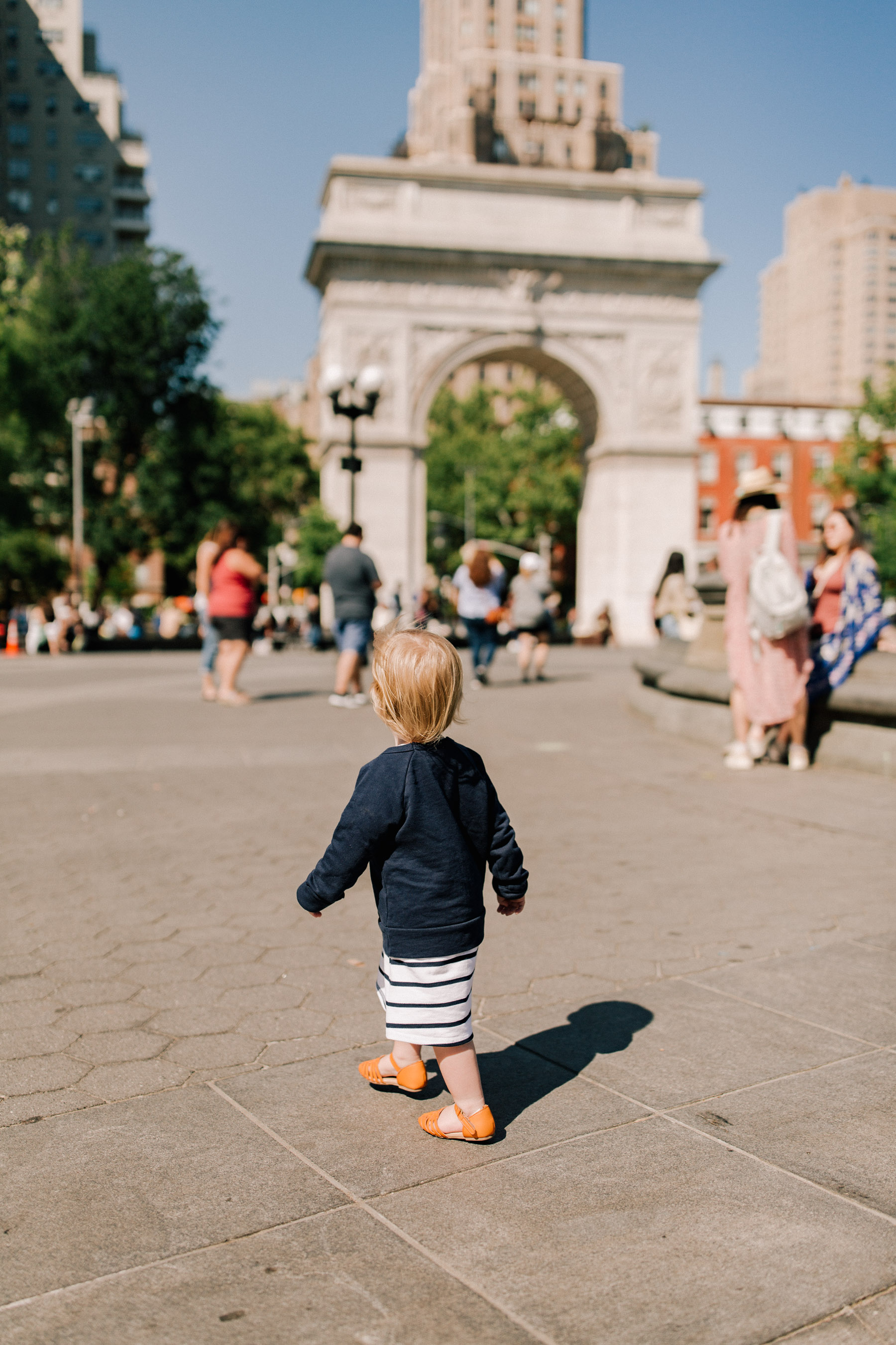 J.Crew "New York" Sweatshirt  / Huarache Sandals /  Gap Kids Dress