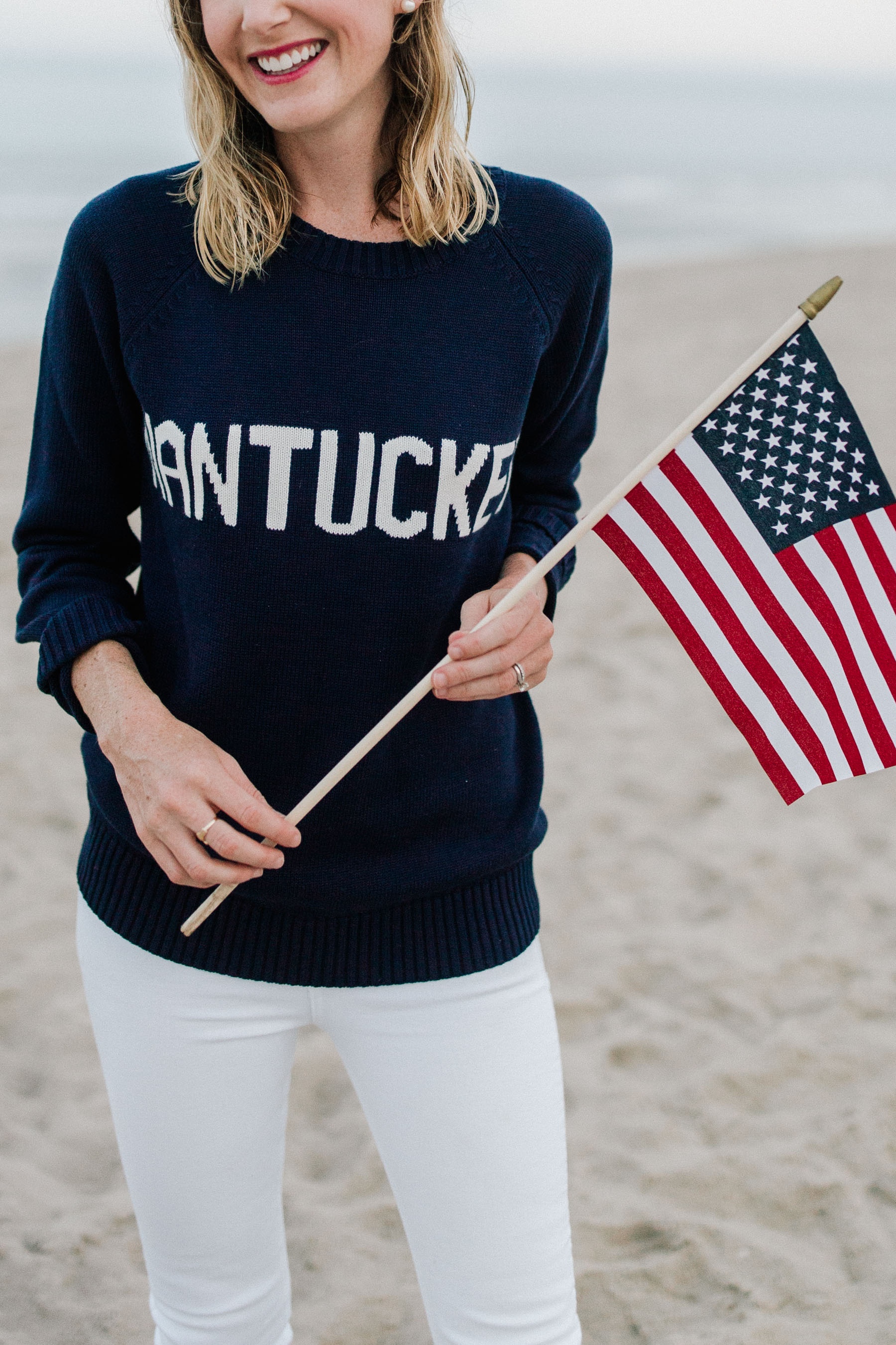 Nantucket Sweater | white jeans - Kelly in the City