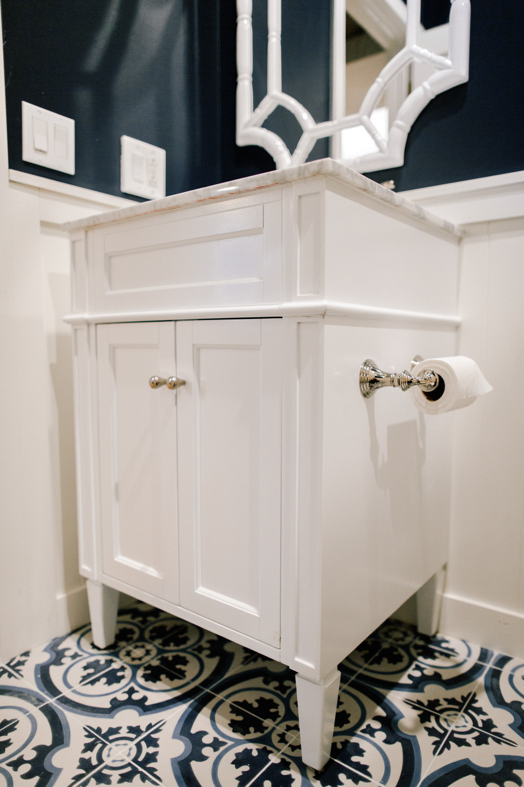 Navy Bathroom Renovation - Kelly in the City