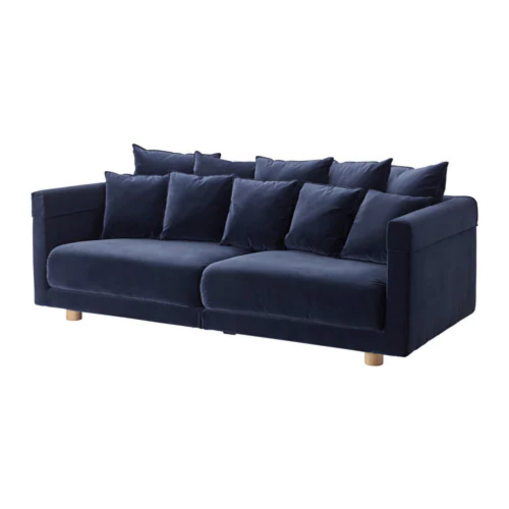 Stockholm Couch in Navy Velvet 