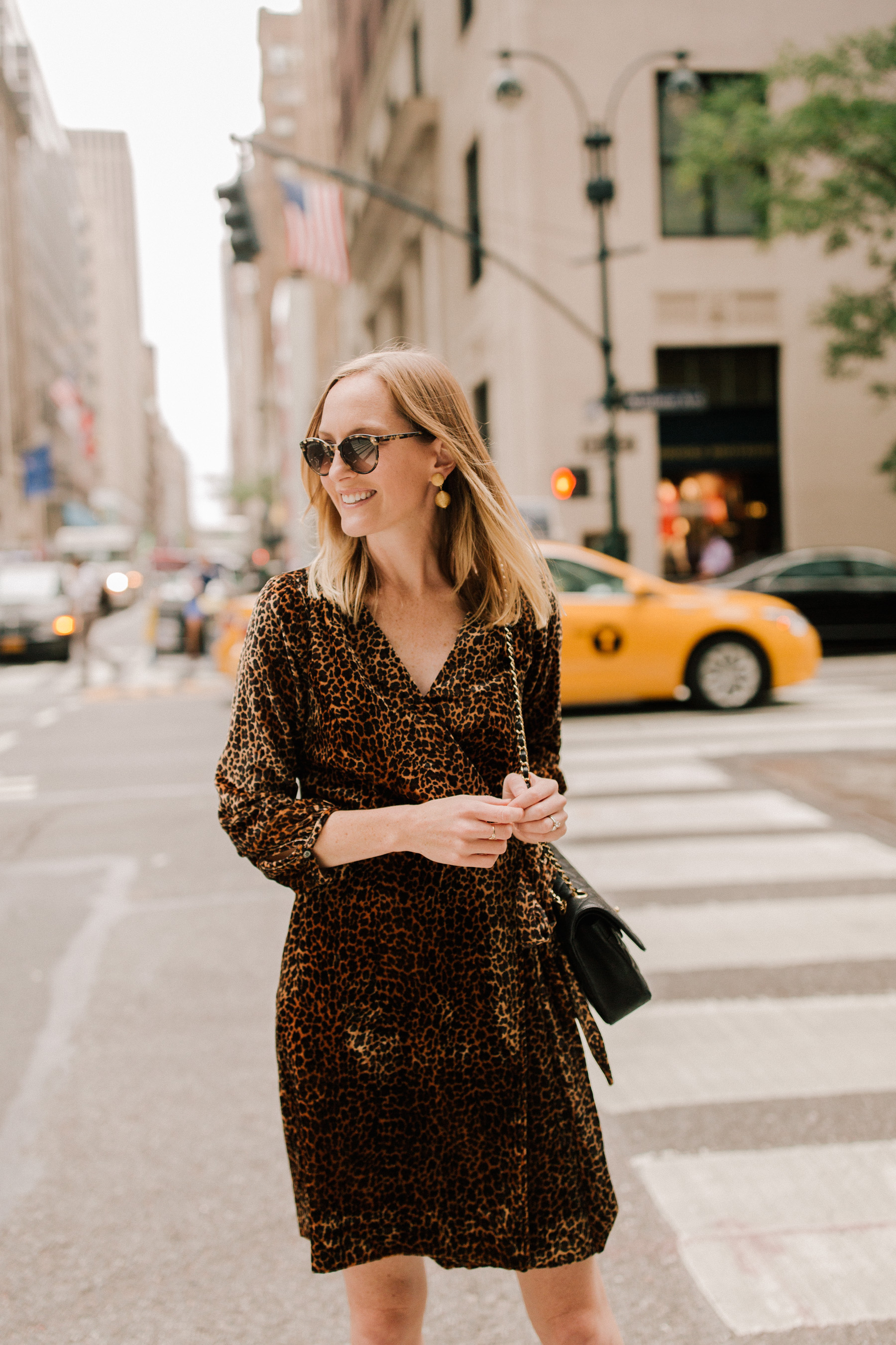 zebra velvet wrap dress