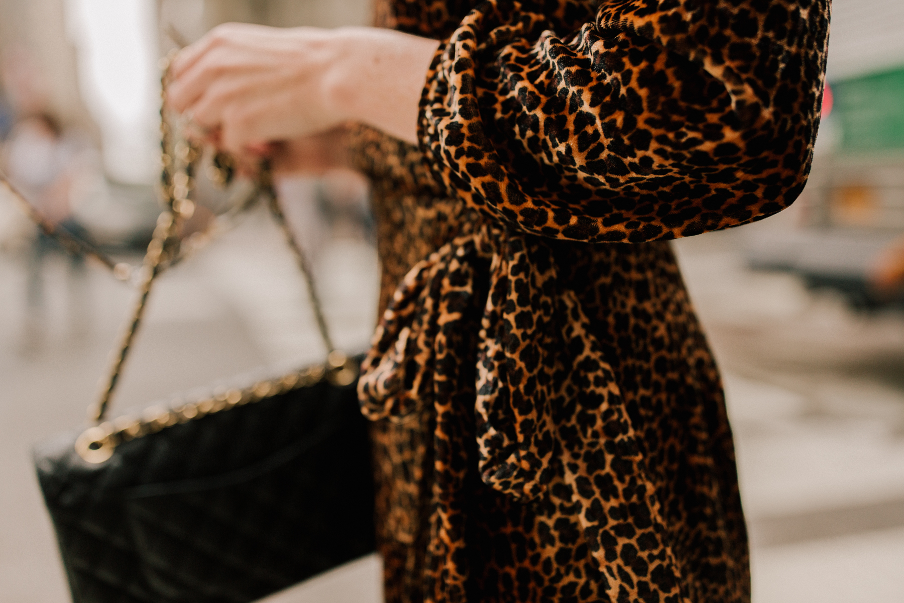 Velvet Leopard Wrap Dress - Kelly in the City