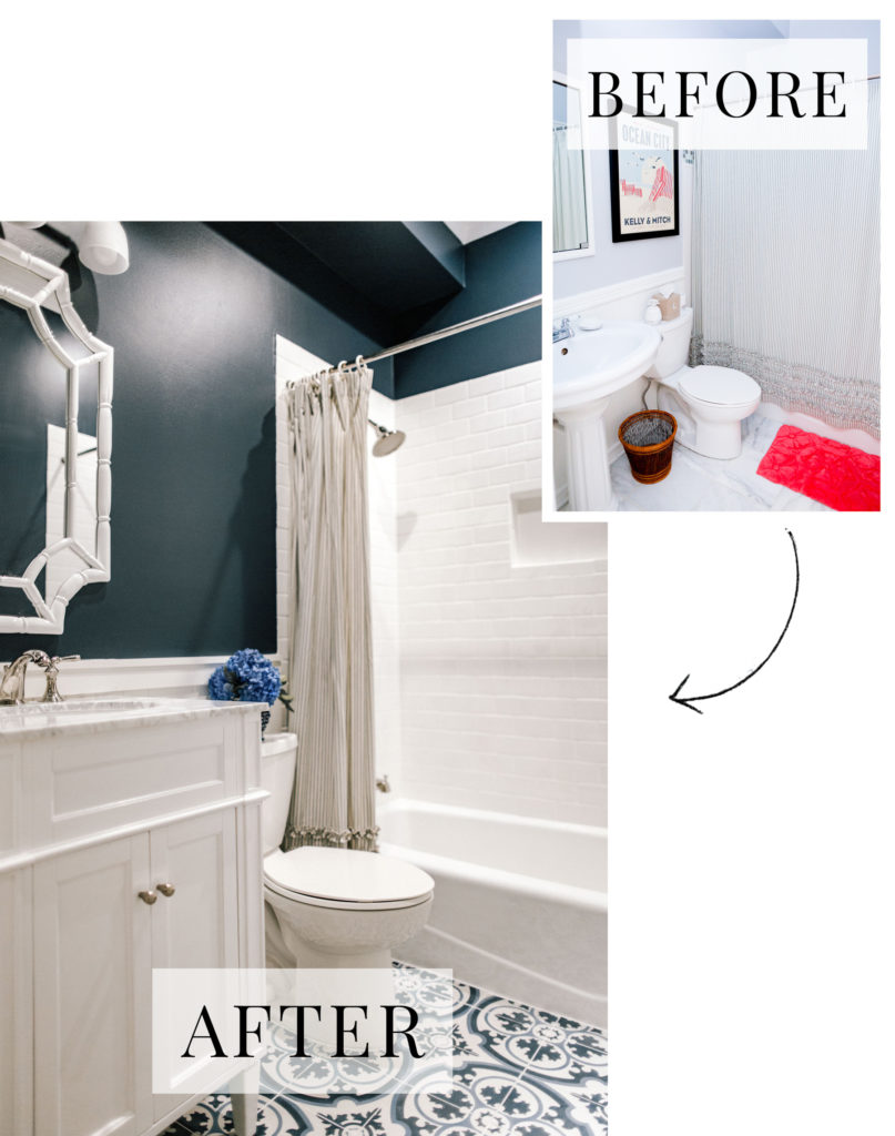 Navy Bathroom Renovation by Mitch Larkin | Kelly in the City