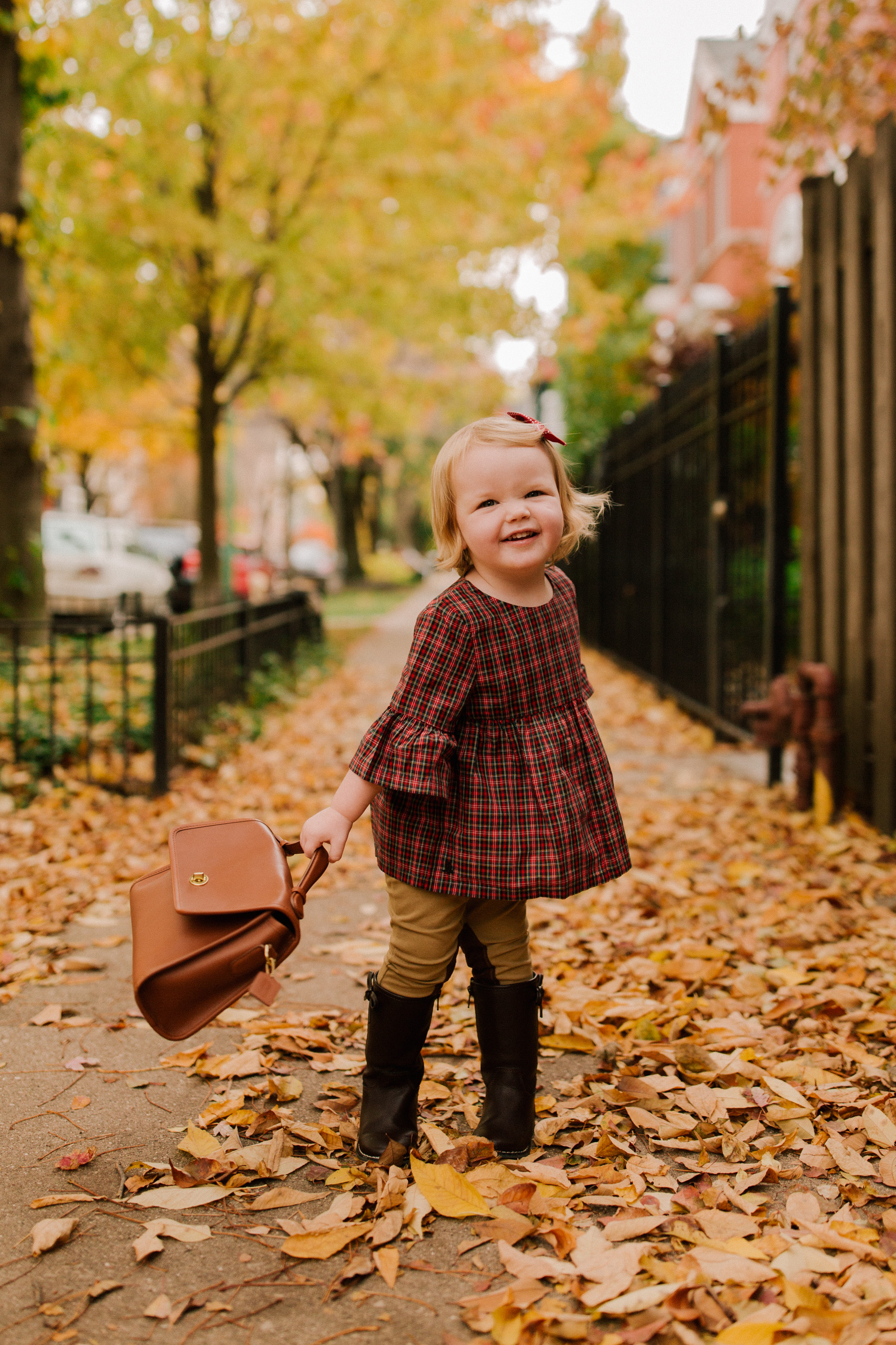 On Emma: Equestrian Leggings, Plaid Top