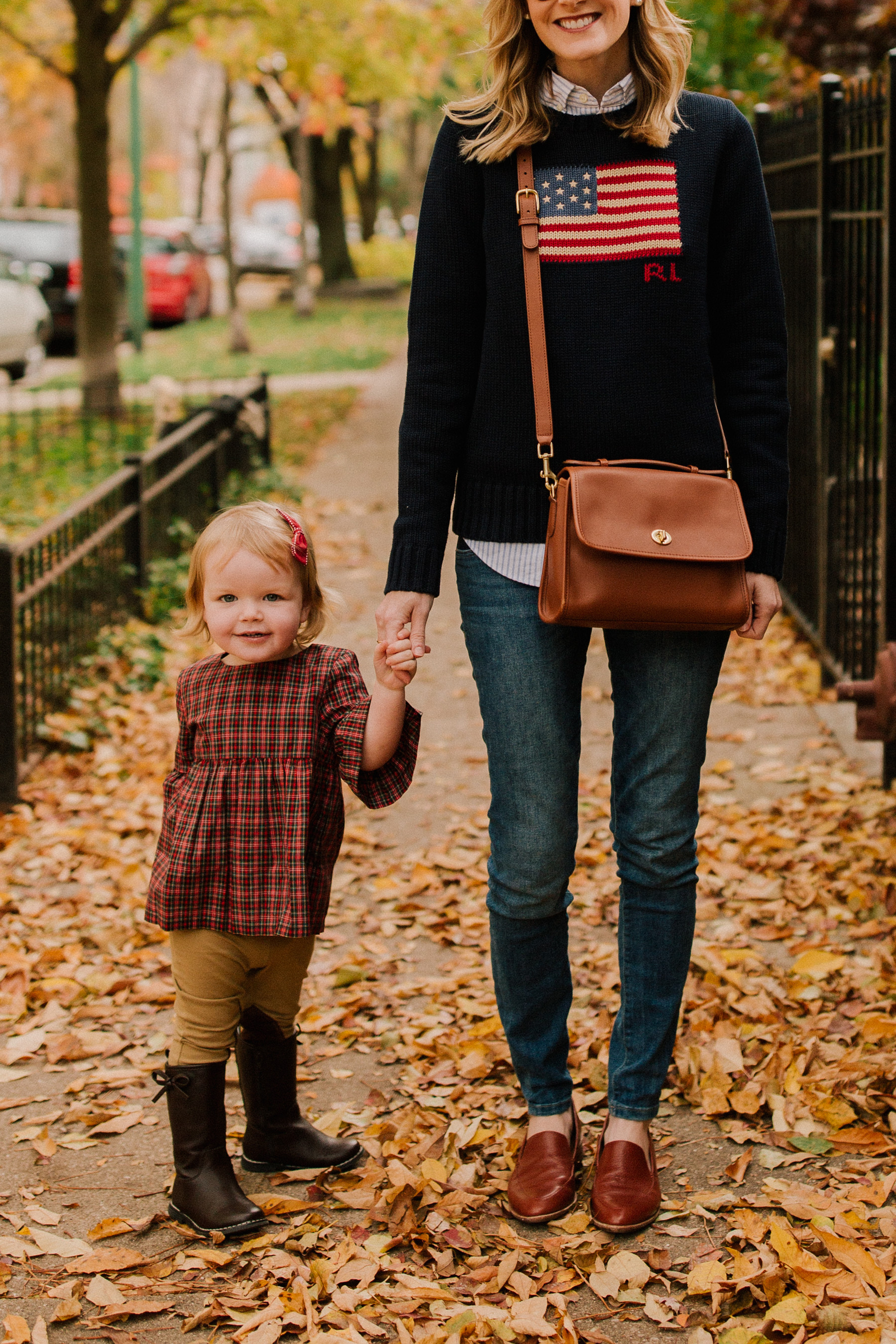 On Emma: Equestrian Leggings, Plaid Top