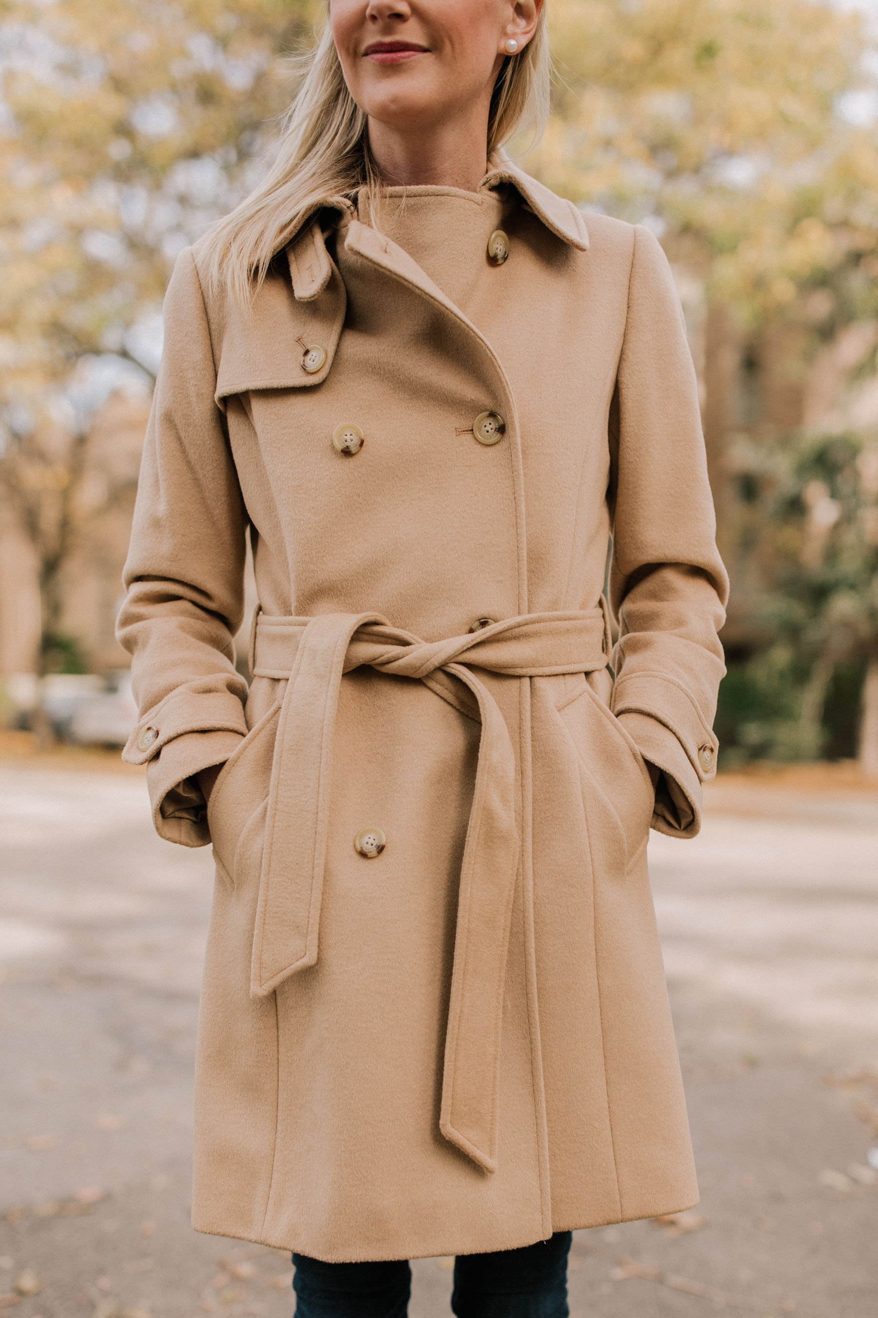 wool blend trench coat lauren ralph lauren