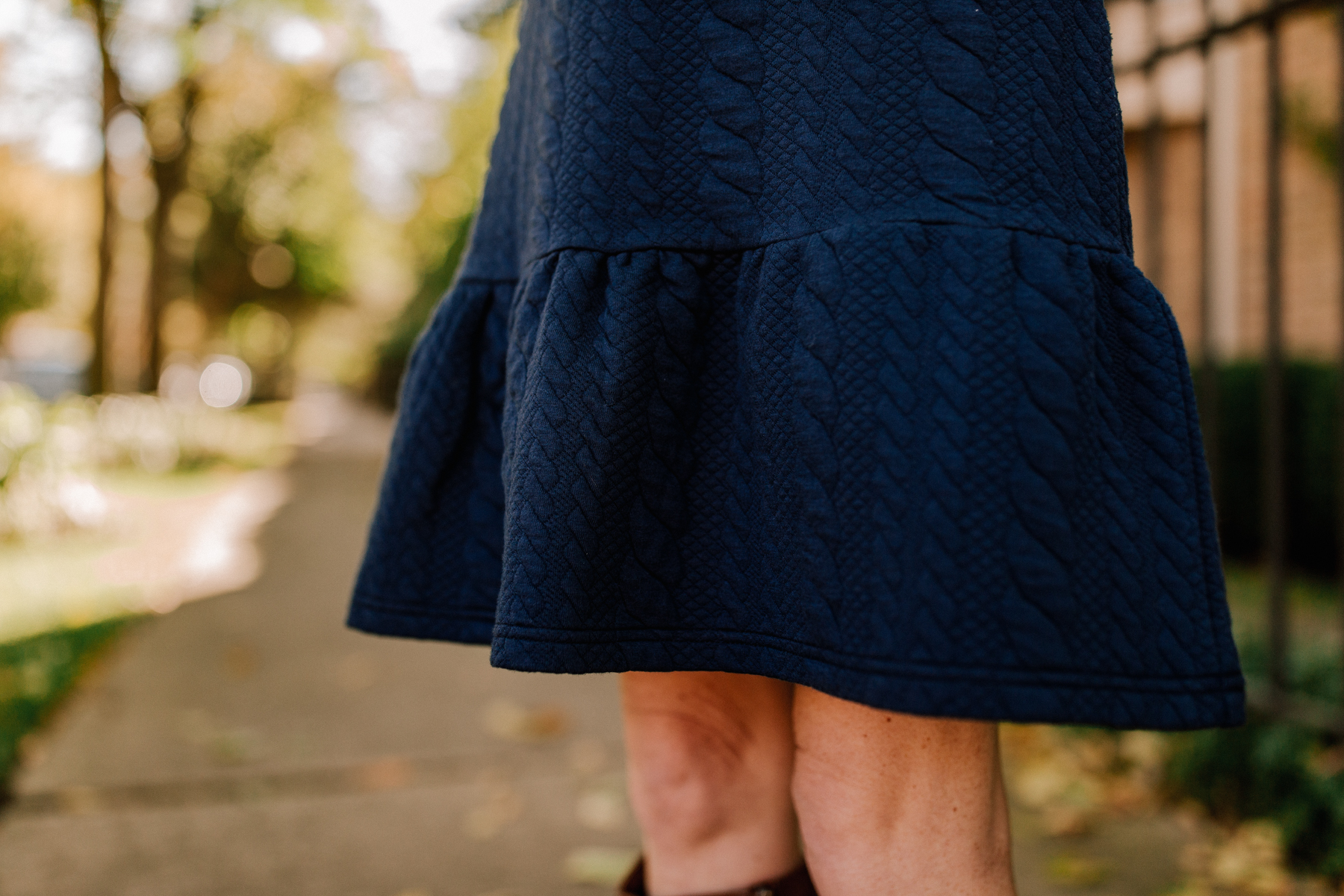 Sail to Sable Navy Cable-Knit Dress 