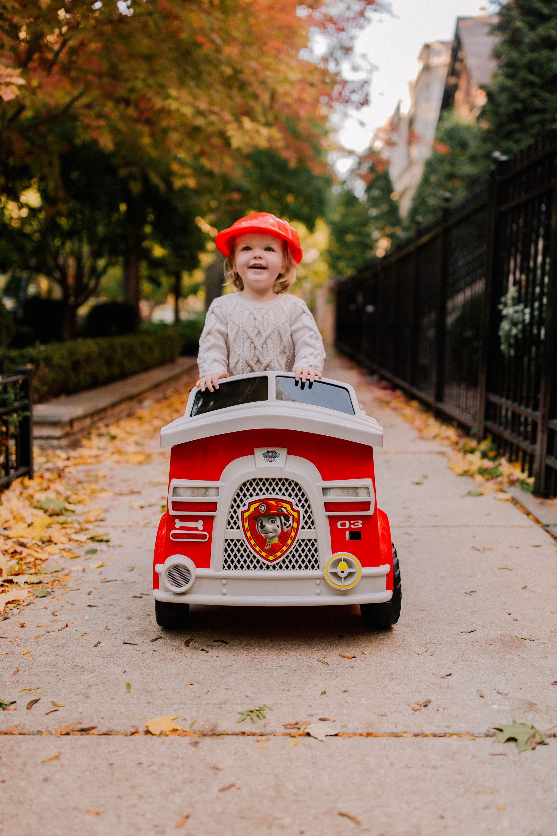 Paw Patrol Fire Truck 6 Volt powered Ride On Toy by Kid Trax, Marshall rescue - Emma Larkin