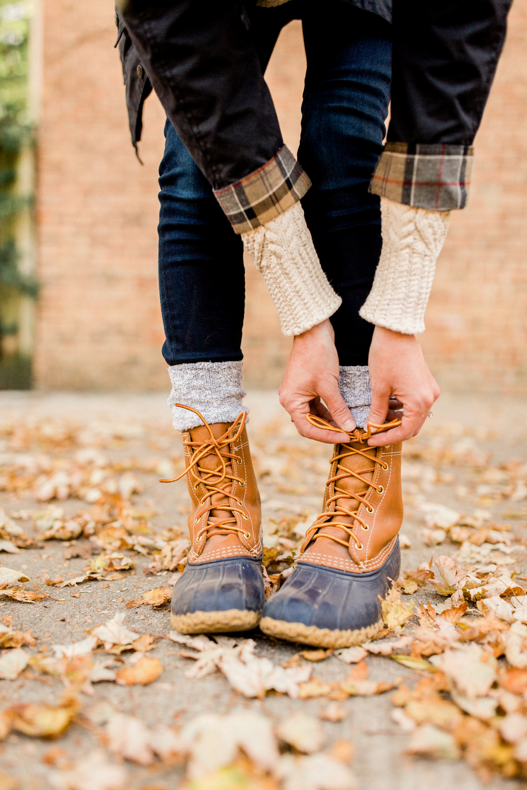 tumbled leather bean boots